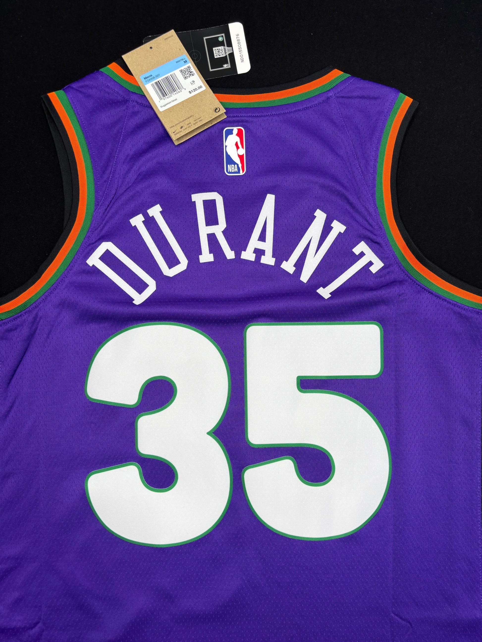 NWT Phoenix Suns Kevin Durant Nike City Edition Swingman Basketball Jersey Size: 44