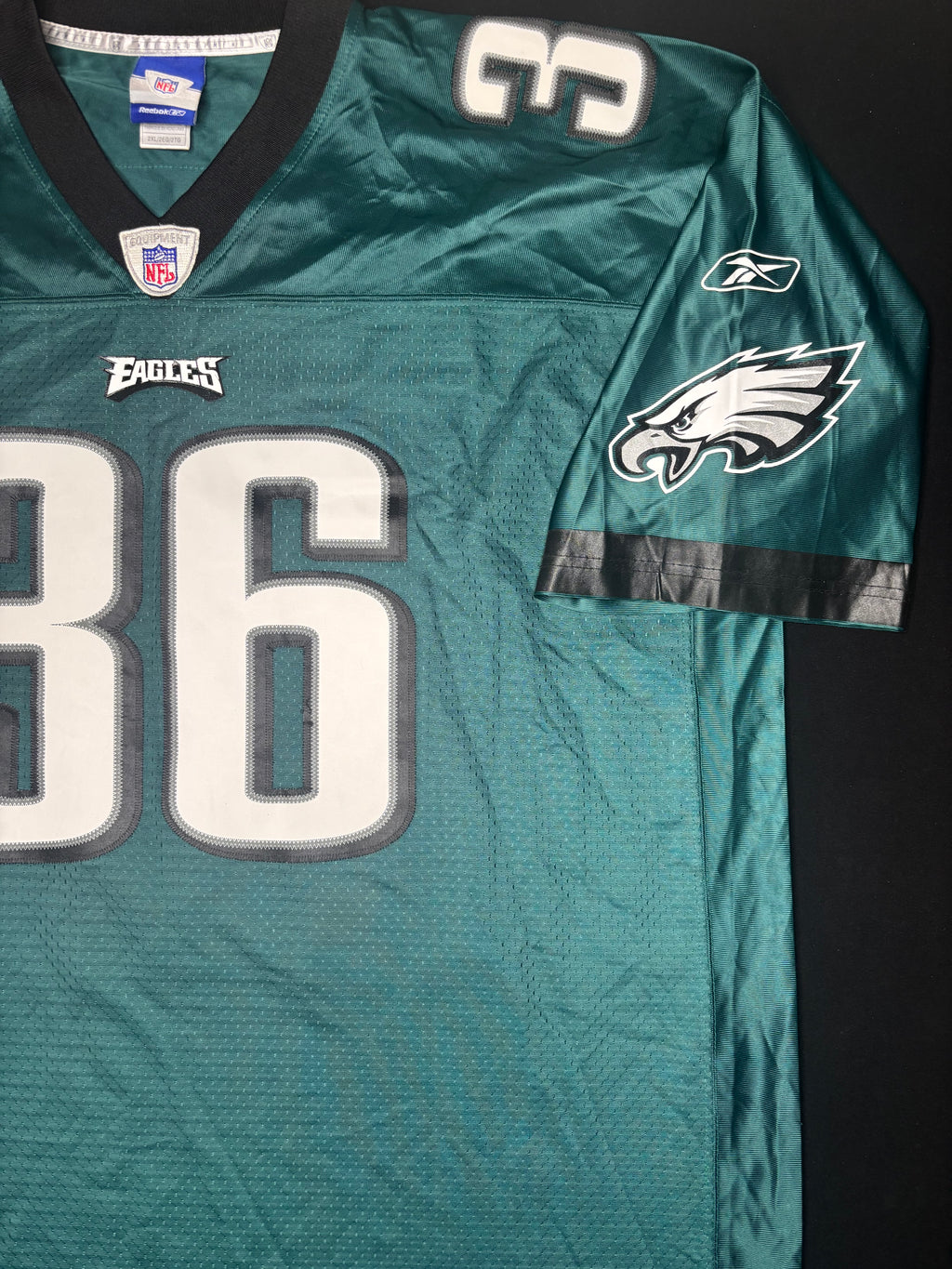 Philadelphia Eagles Brian Westbrook Reebok Helmet Tag Football Jersey Size: XXL