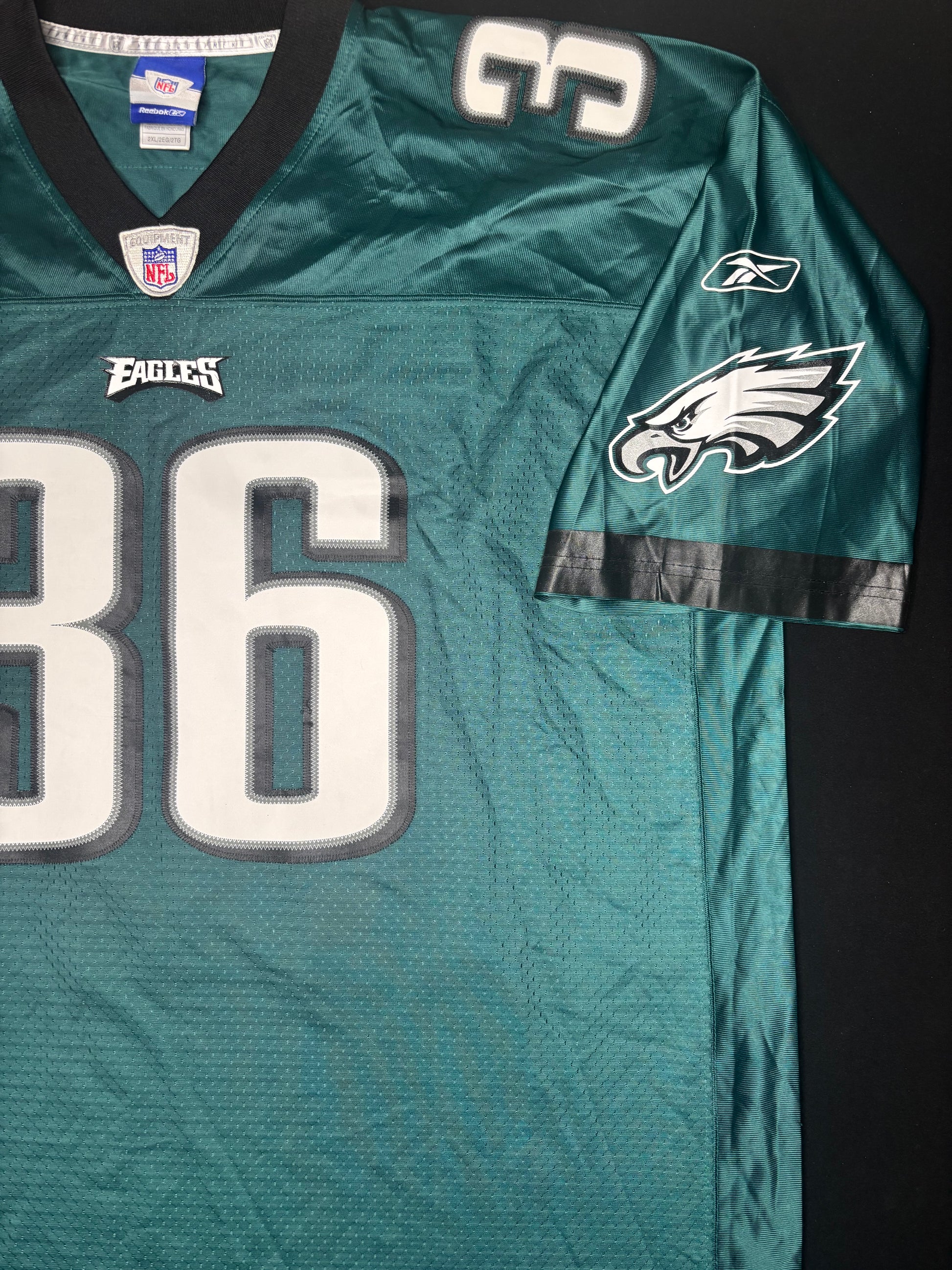 Philadelphia Eagles Brian Westbrook Reebok Helmet Tag Football Jersey Size: XXL