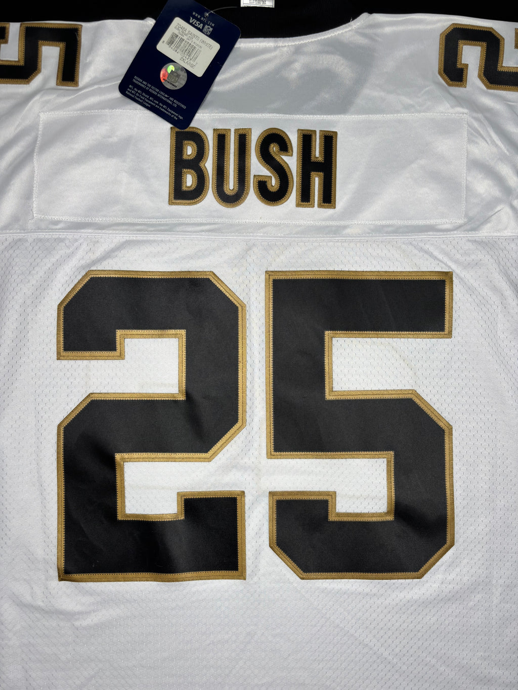 NWT New Orleans Saints Reggie Bush Reebok Premiere Football Jersey Size: XXL