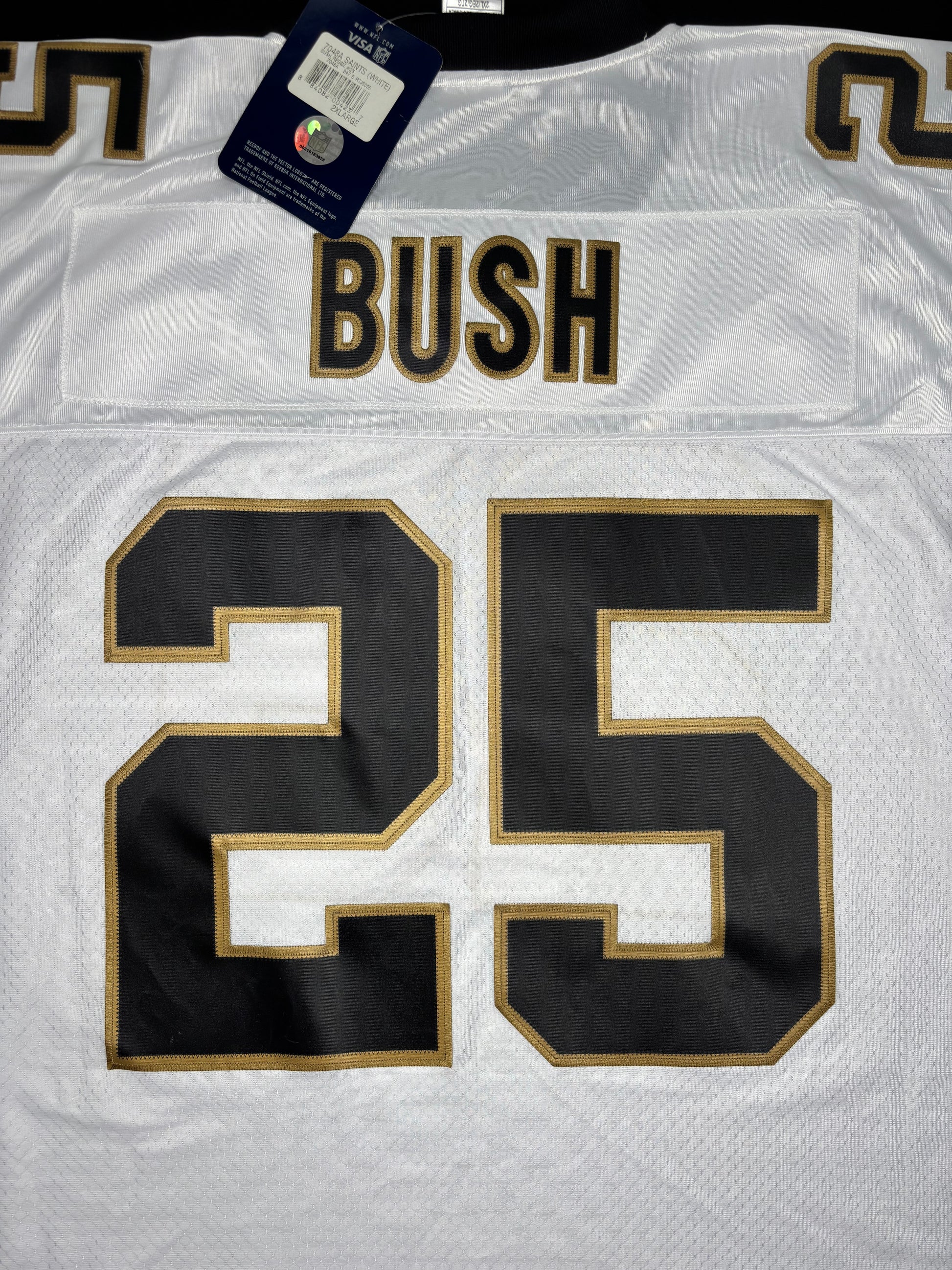 NWT New Orleans Saints Reggie Bush Reebok Premiere Football Jersey Size: XXL