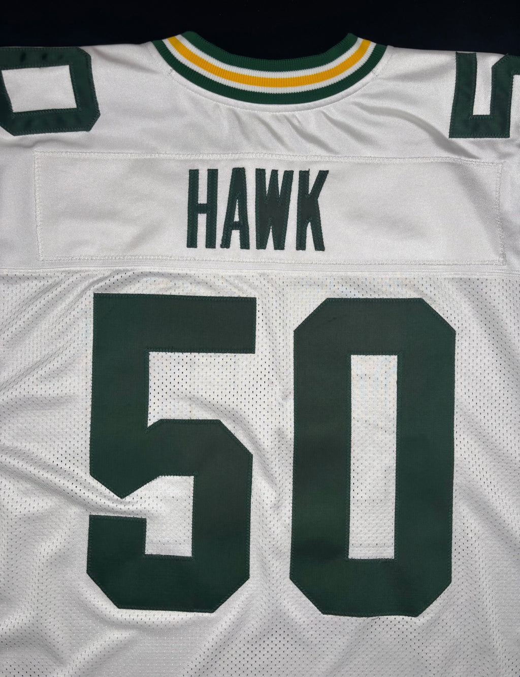 Vintage Green Bay Packers AJ Hawk Authentic Reebok Football Jersey Size: 52