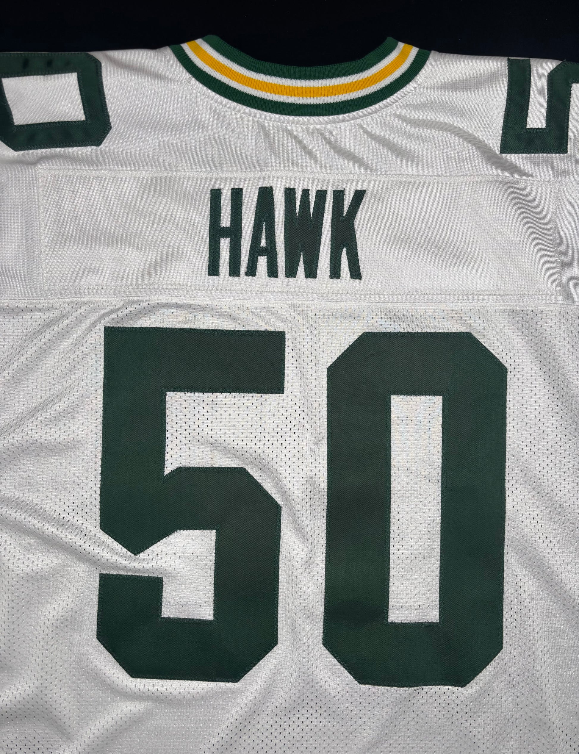 Vintage Green Bay Packers AJ Hawk Authentic Reebok Football Jersey Size: 52