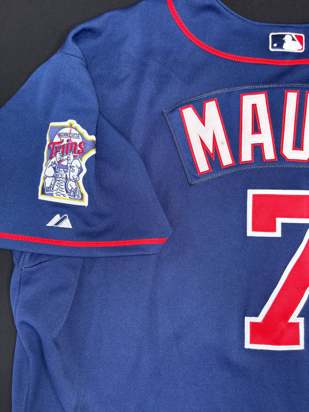 Minnesota Twins Joe Mauer Authentic Majestic Baseball Jersey Size: 60