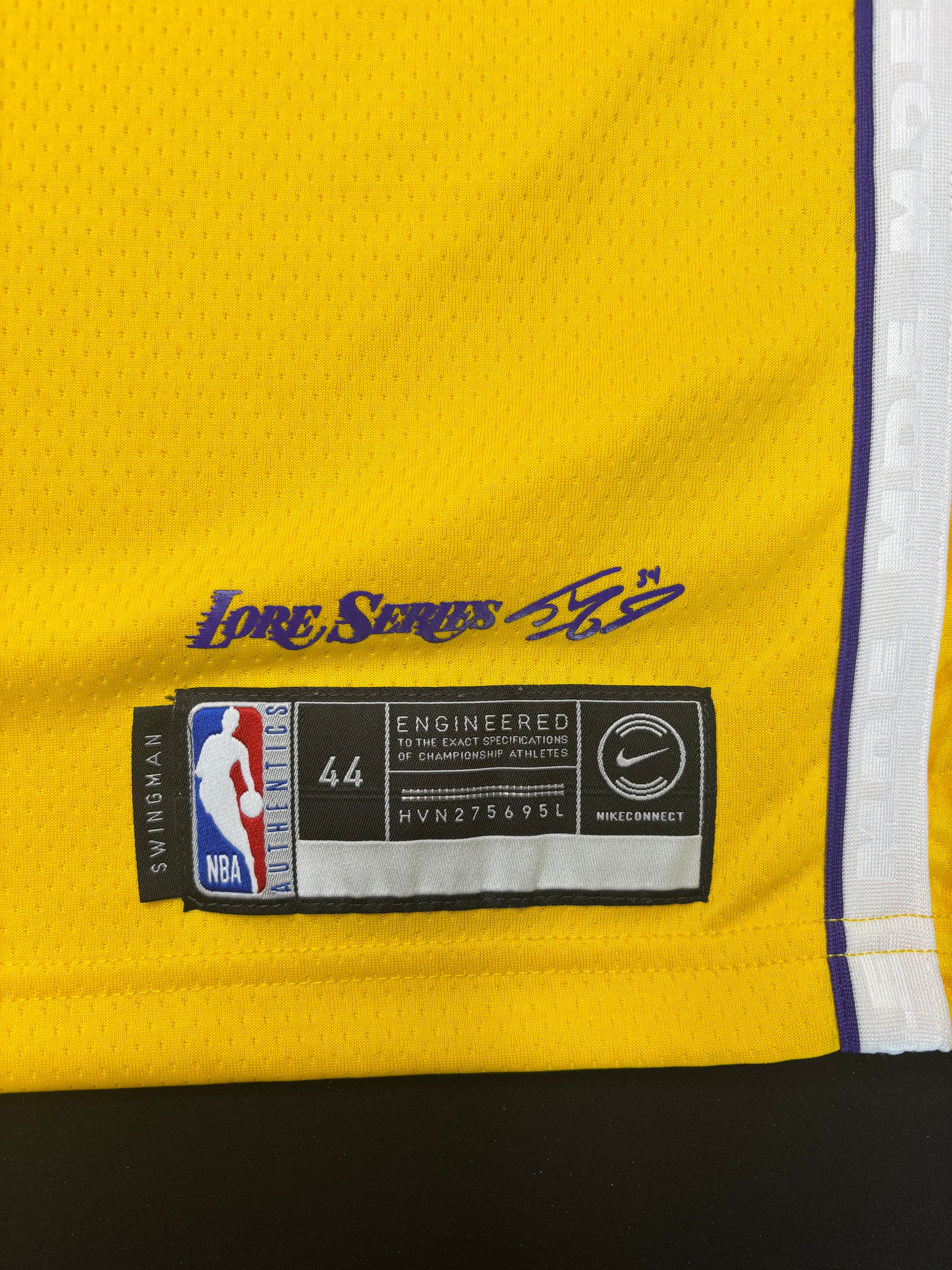 Los Angeles Lakers LeBron James Lore Series Nike Swingman Basketball Jersey Size: 44