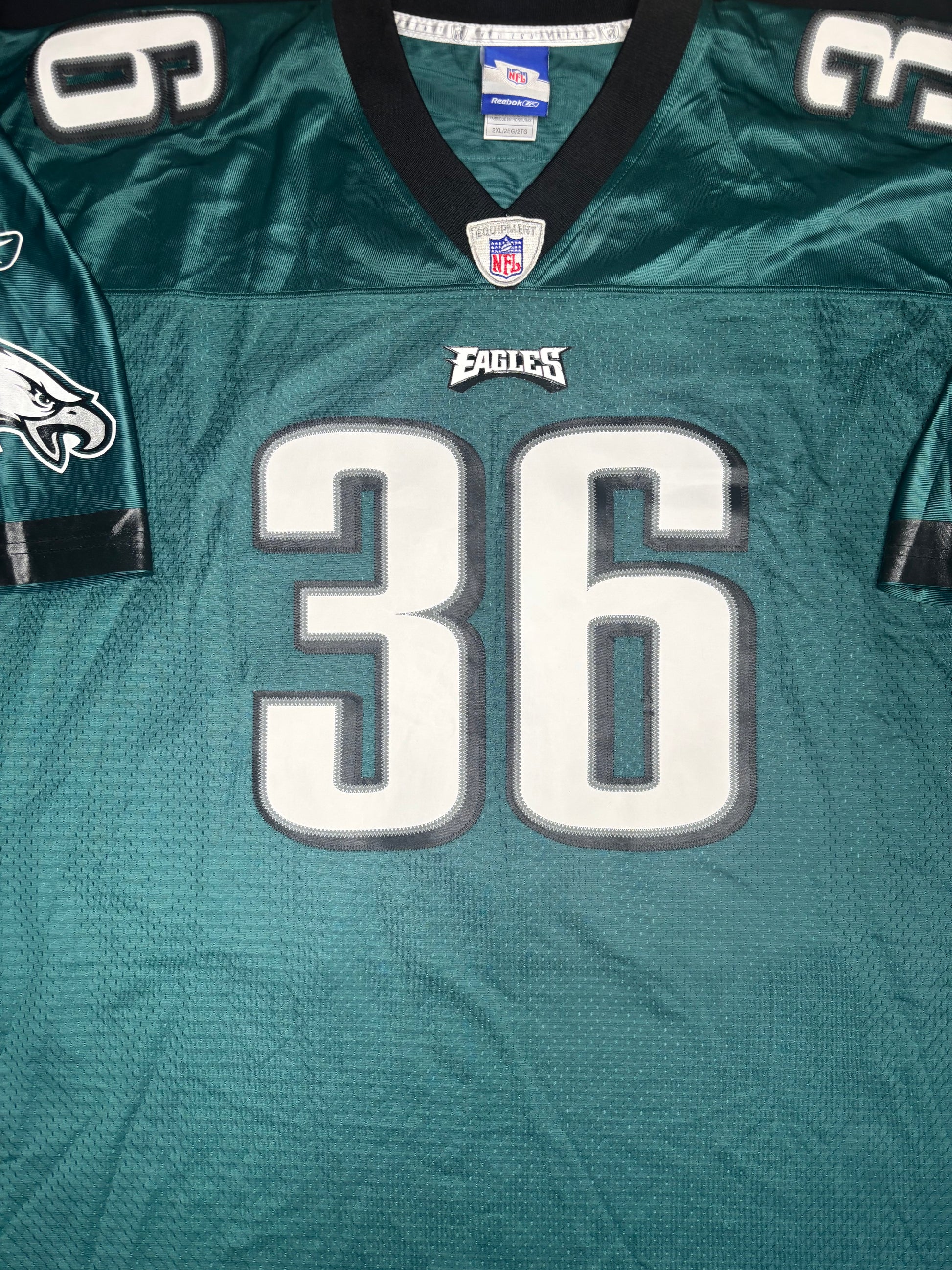 Philadelphia Eagles Brian Westbrook Reebok Helmet Tag Football Jersey Size: XXL