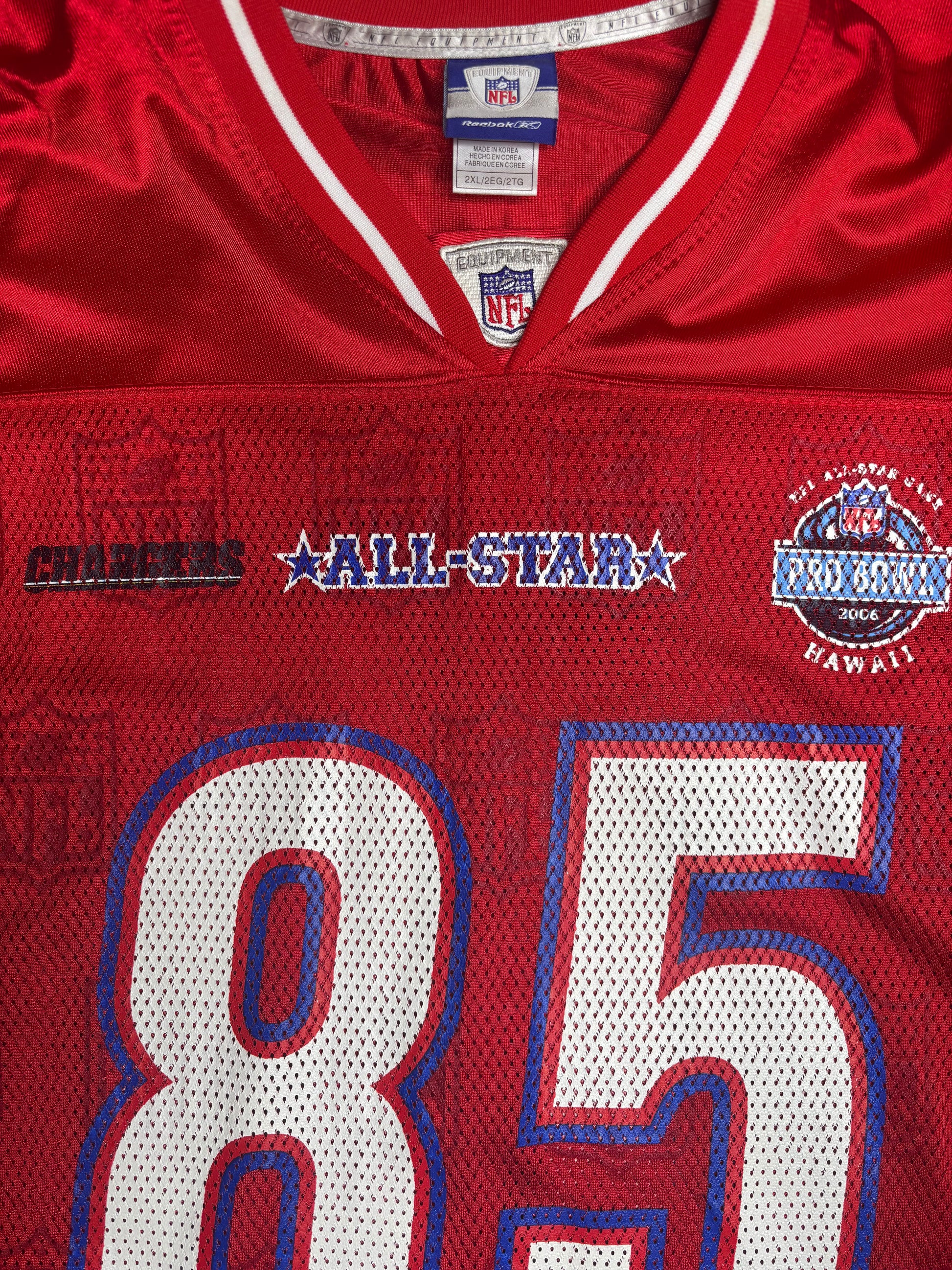 San Diego Chargers Antonio Gates 2006 Pro Bowl Reebok Football Jersey Size: XXL