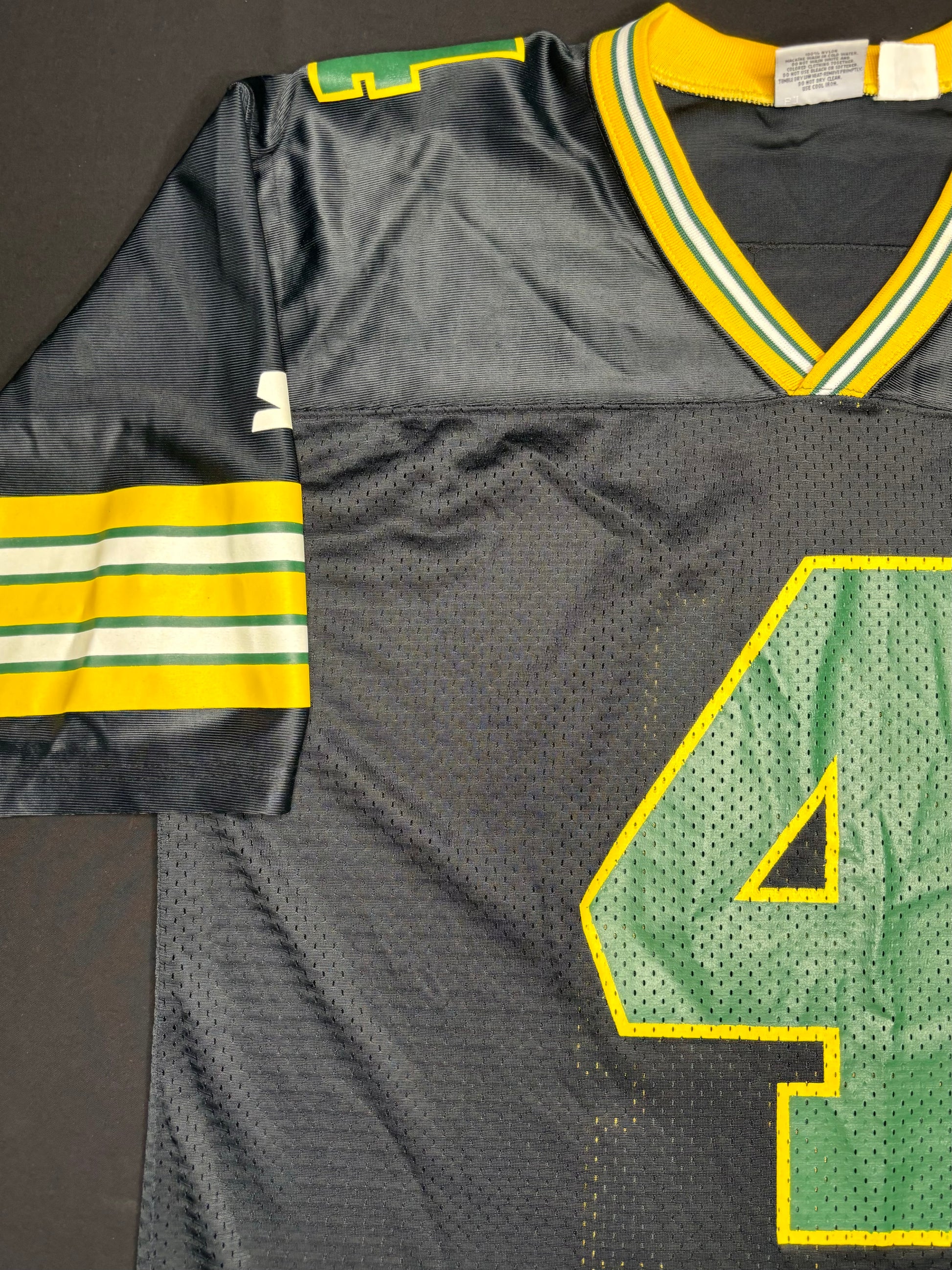 Vintage Green Bay Packers Brett Favre Alt Black Starter Football Jersey Size: 48