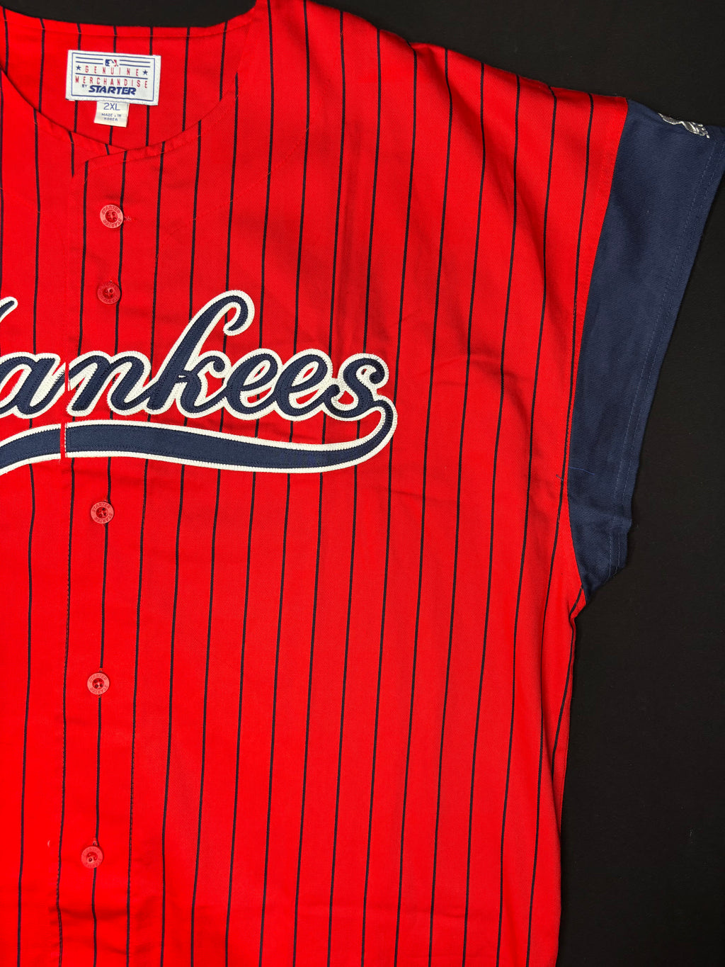 New York Yankees Starter 1/4 cut sleeves Baseball Jersey Size: XXXL