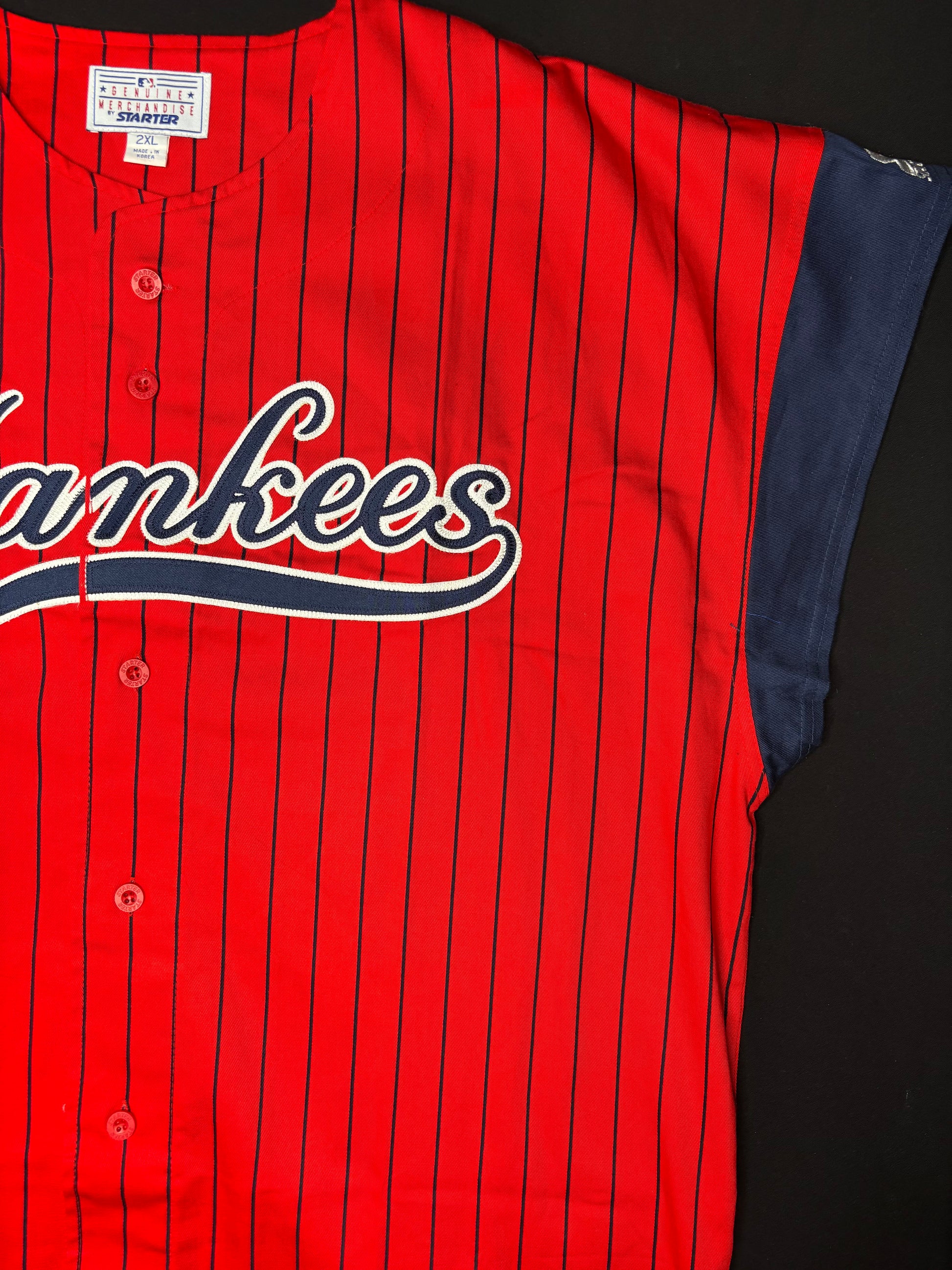 New York Yankees Starter 1/4 cut sleeves Baseball Jersey Size: XXXL