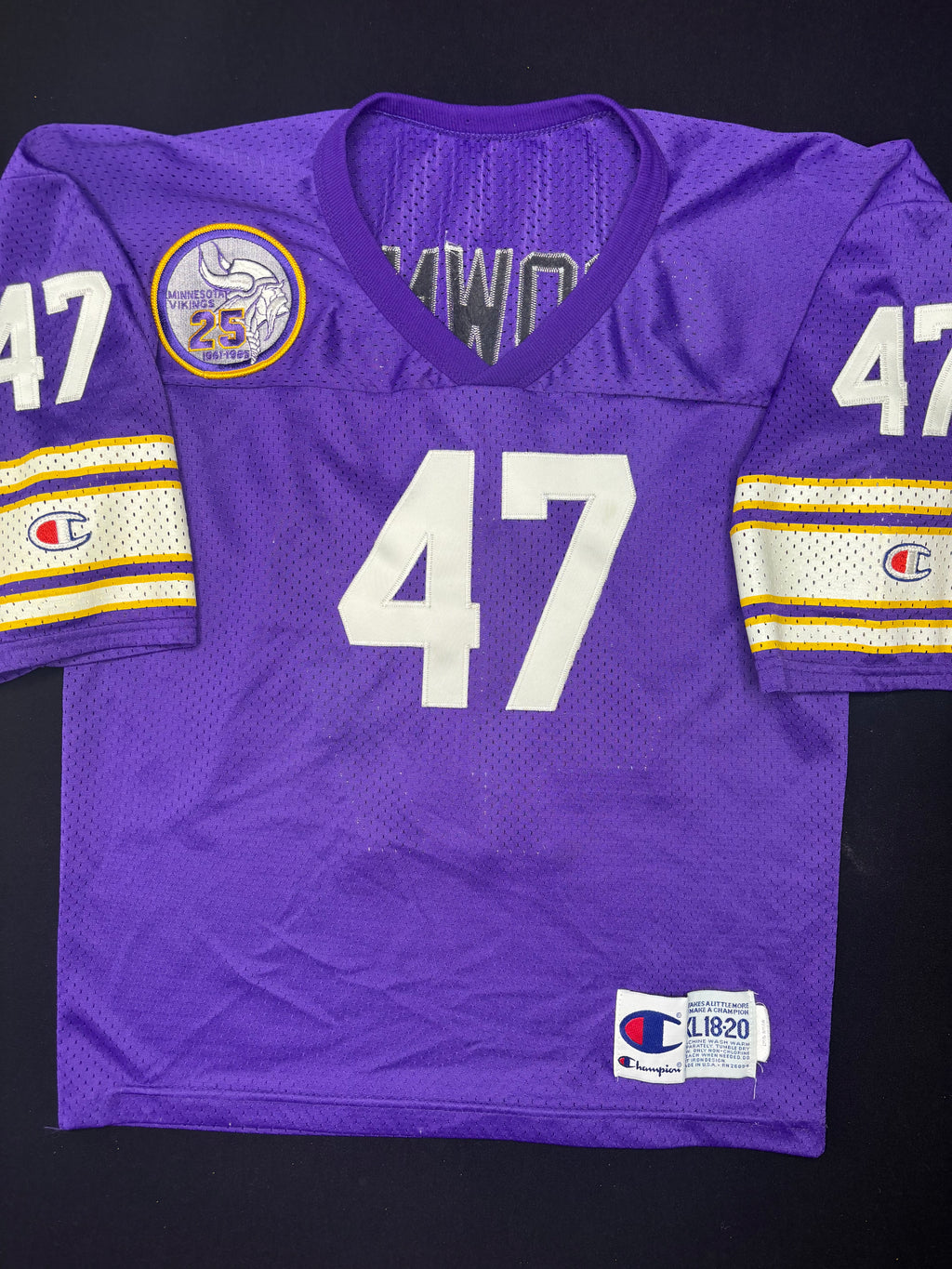 Minnesota Vikings Joey Browner Champion Football Jersey w/ 25 Year Anniversary Patch Size: YXL