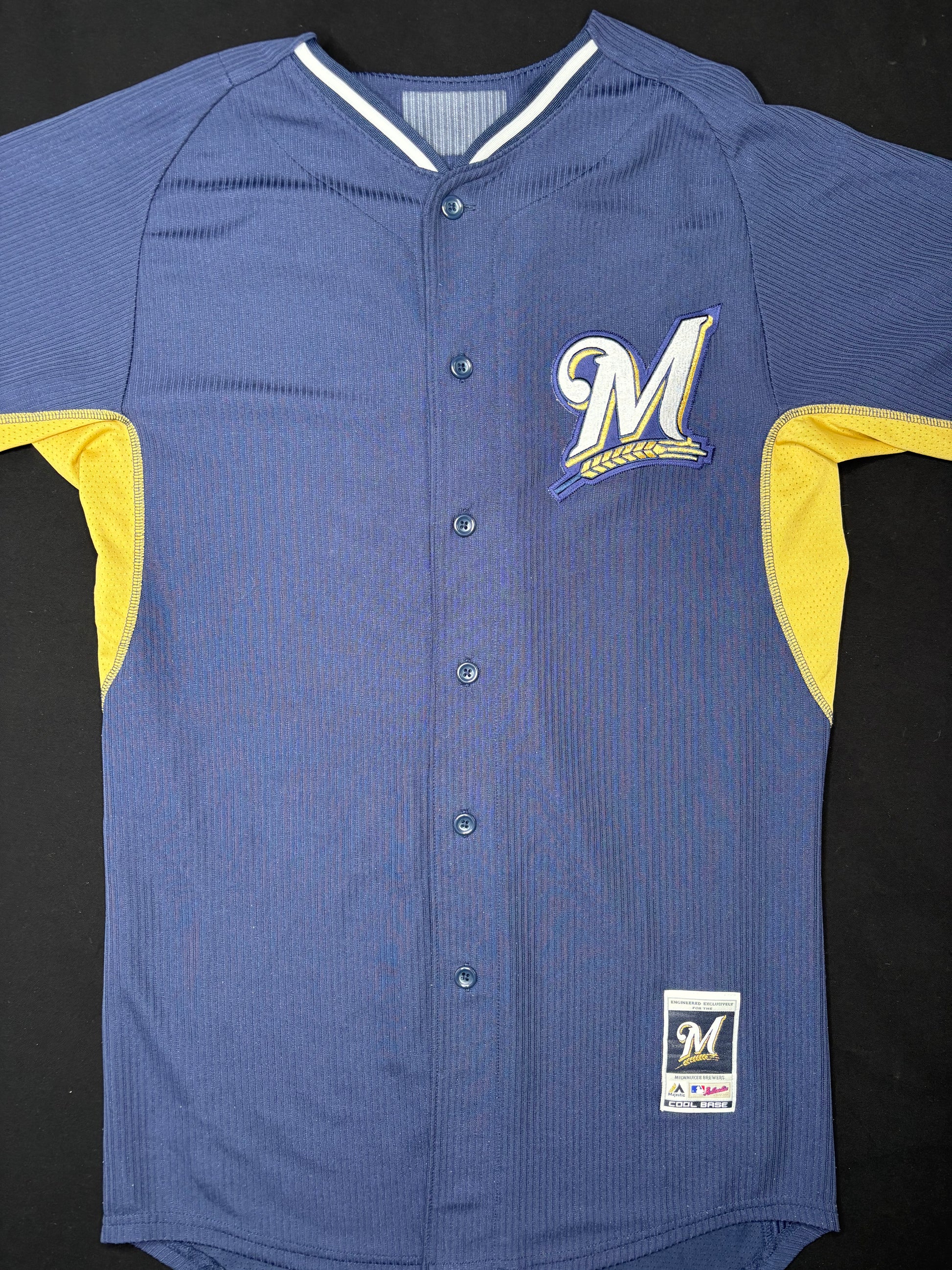 Milwaukee Brewers Cool Base Batting Practice Baseball Jersey Size: Medium