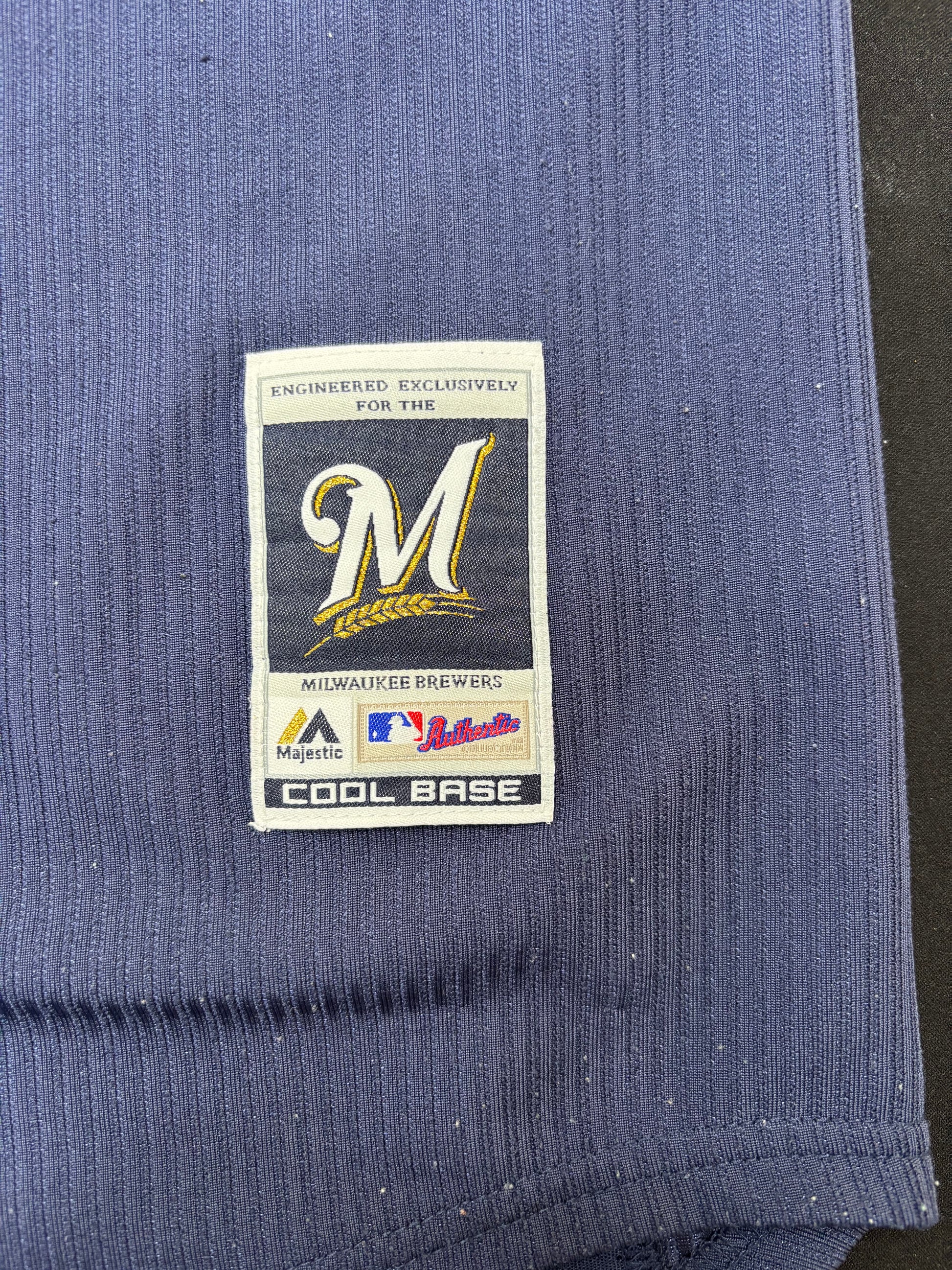 Milwaukee Brewers Blank Majestic Baseball Jersey Size: Medium