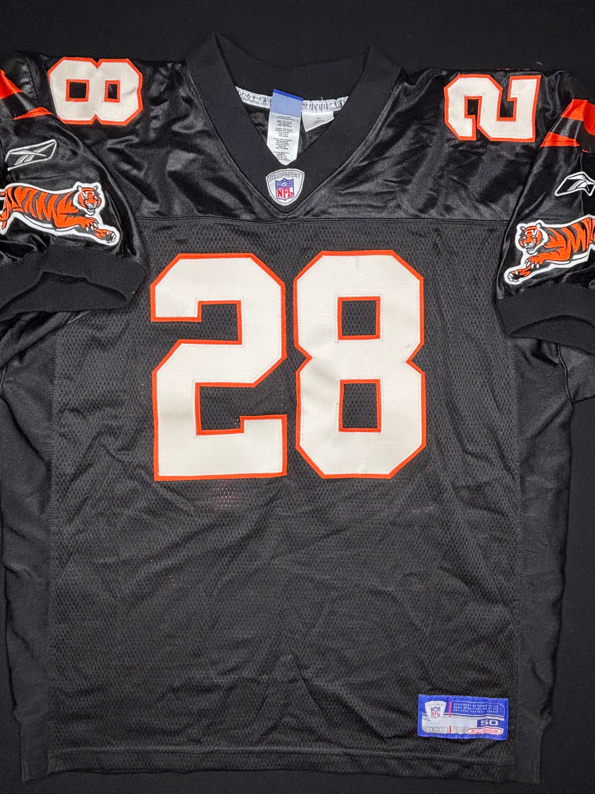 Cincinnati Bengals Corey Dillon Autographed Reebok Authentic Football Jersey Size: 50