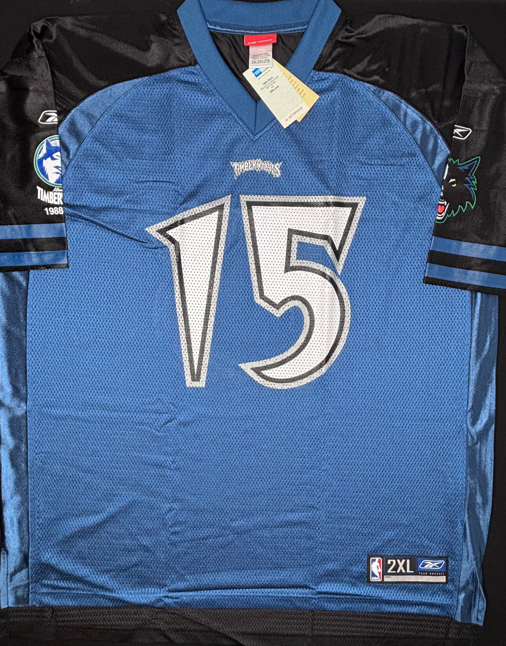 NWT Minnesota Timberwolves 15th Anniversary Reebok Football Jersey Size: XXL