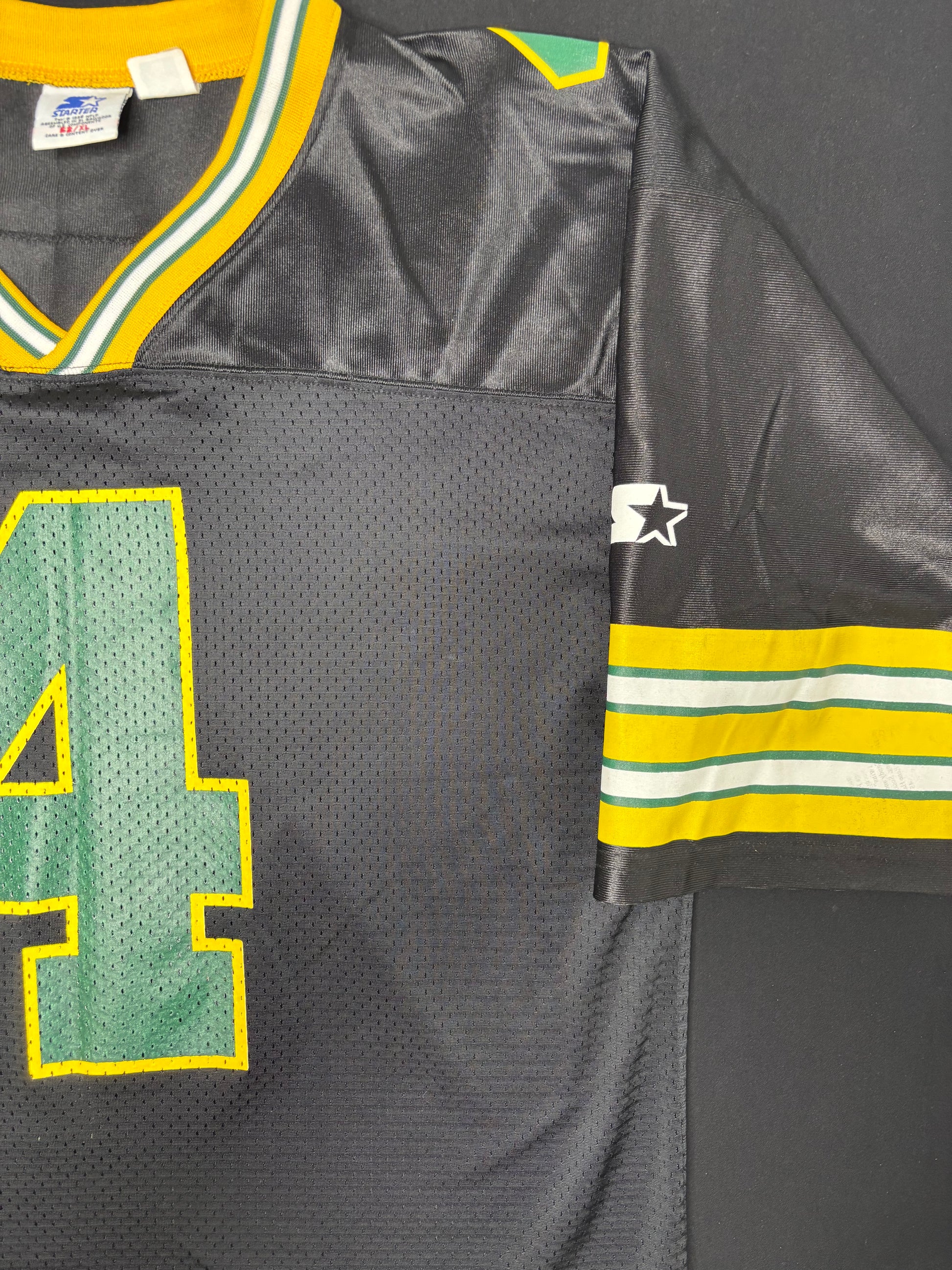 Vintage Green Bay Packers Brett Favre Alt Black Starter Football Jersey Size: 52