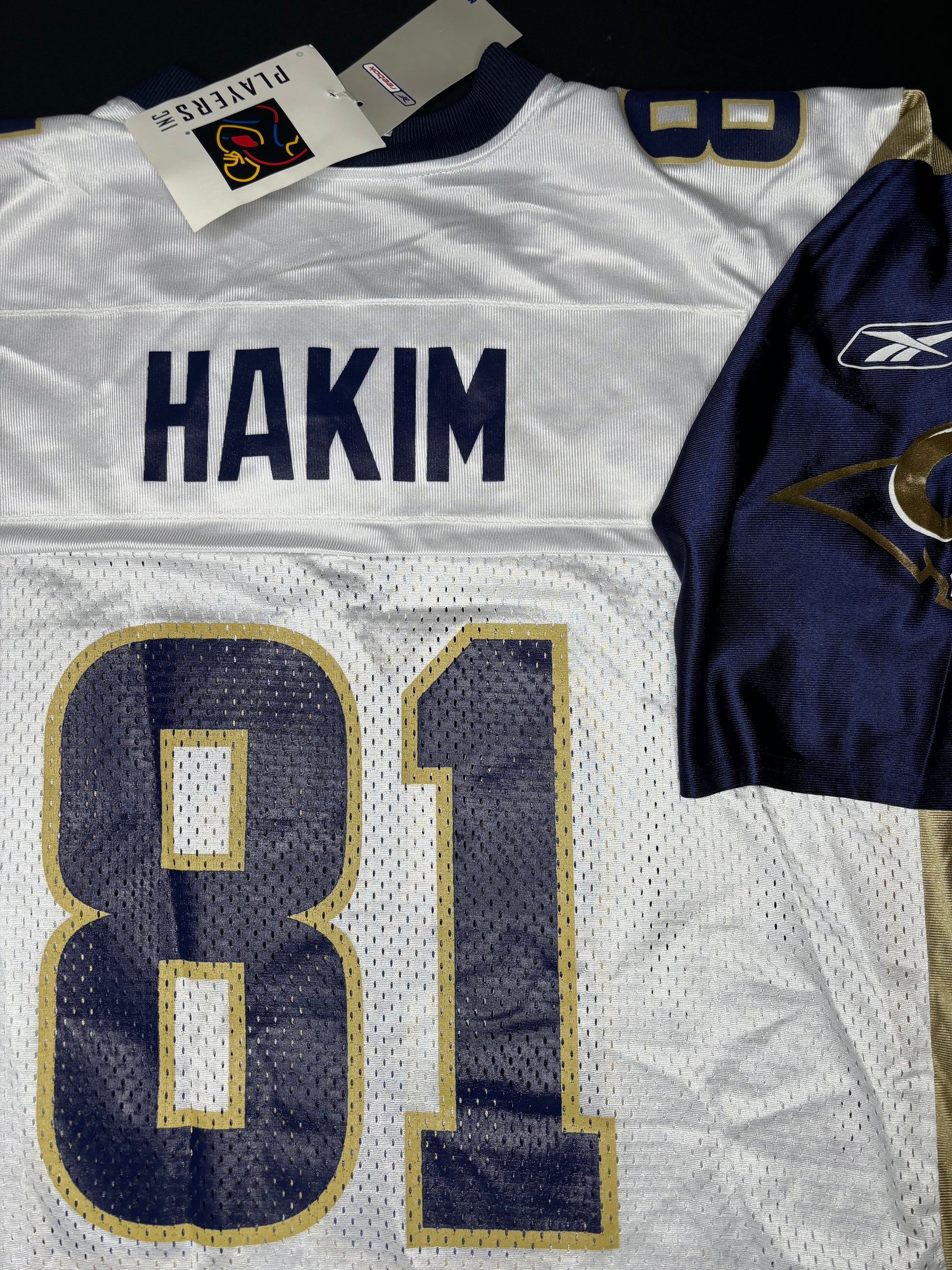 NWT Vintage St. Louis Rams Az Zahir Hakim Reebok Football Jersey Size: XL