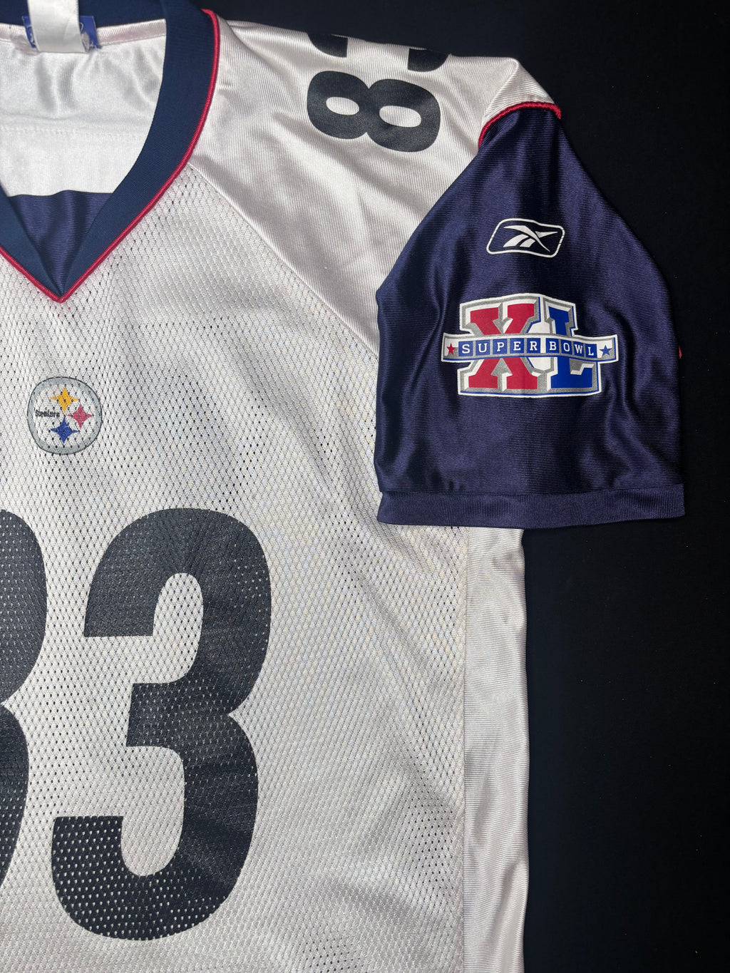 Pittsburgh Steelers Heath Miller Super Bowl 40 Reebok Football Jersey Size: Large