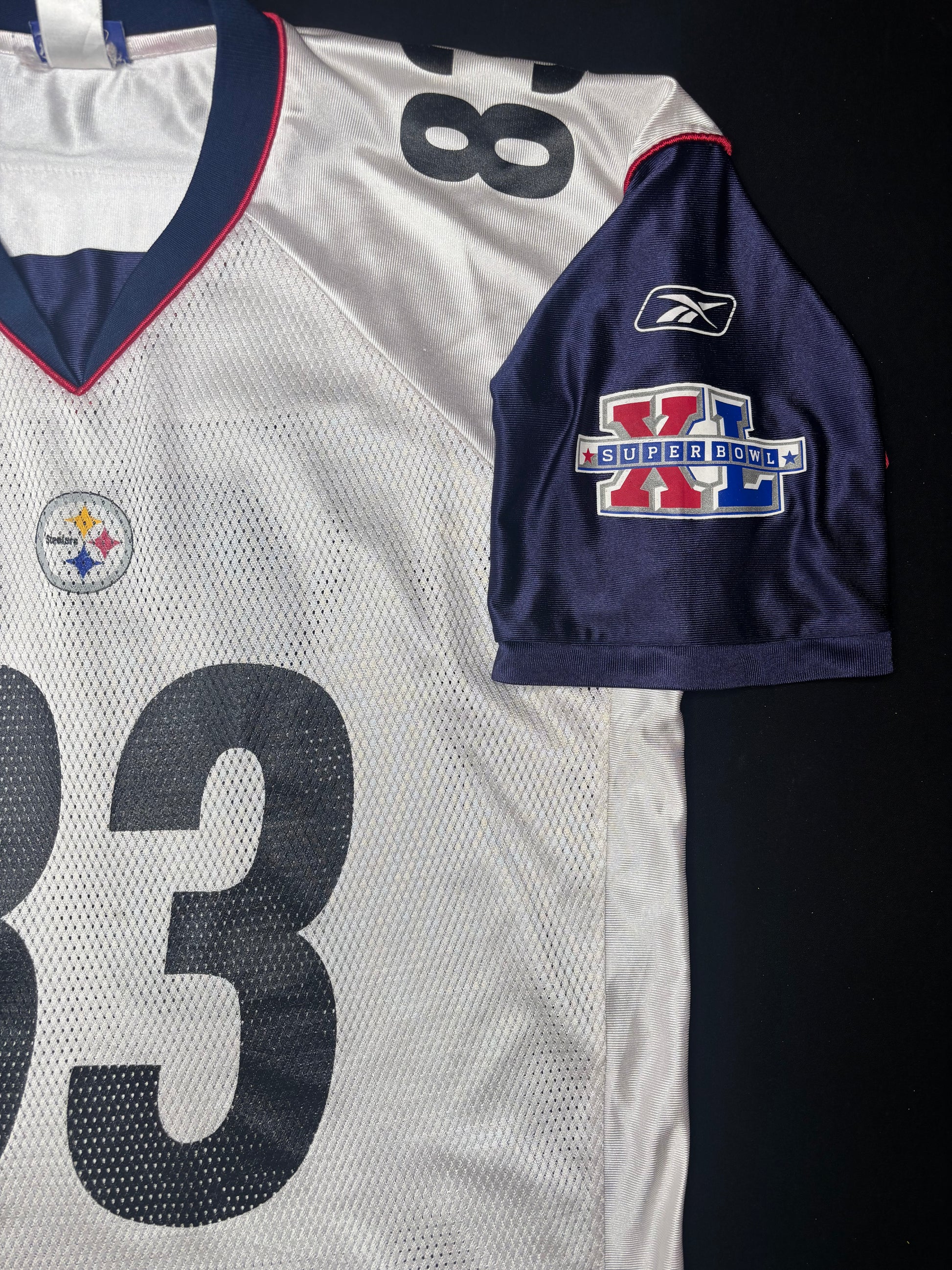 Pittsburgh Steelers Heath Miller Super Bowl 40 Reebok Football Jersey Size: Large