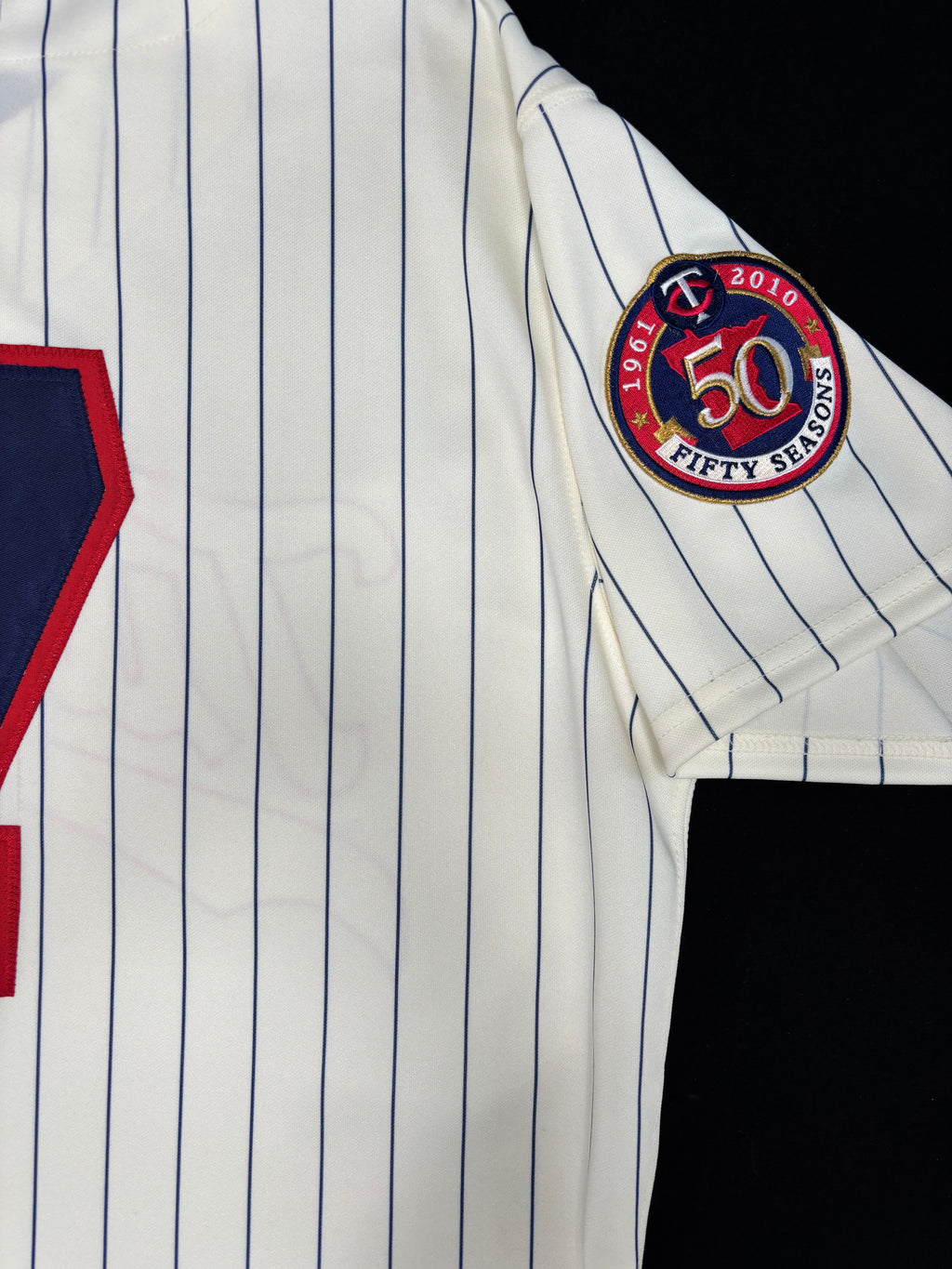 Minnesota Twins Joe Mauer 2010 Throwback Authentic Majestic baseball Jersey W/ Patches Size: 48
