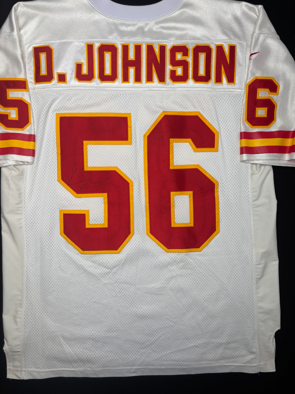 Kansas City Chiefs Derrick Johnson Autographed Reebok Pro Line Authentic W/ 50 Year Anniversary Patch Football Jersey Size: 48