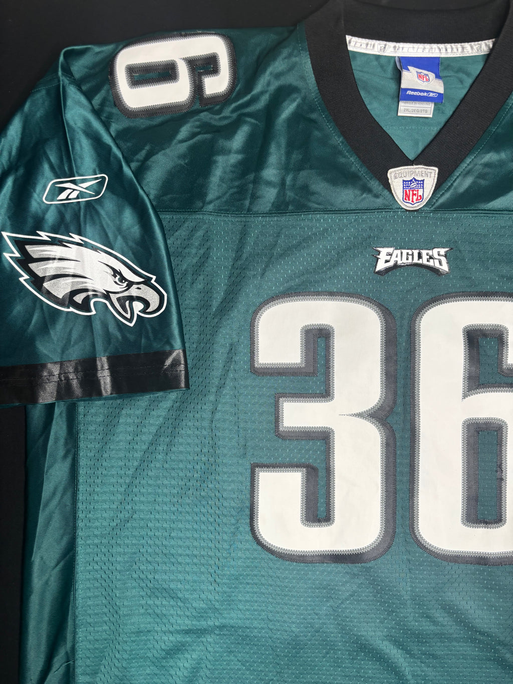Philadelphia Eagles Brian Westbrook Reebok Helmet Tag Football Jersey Size: XXL