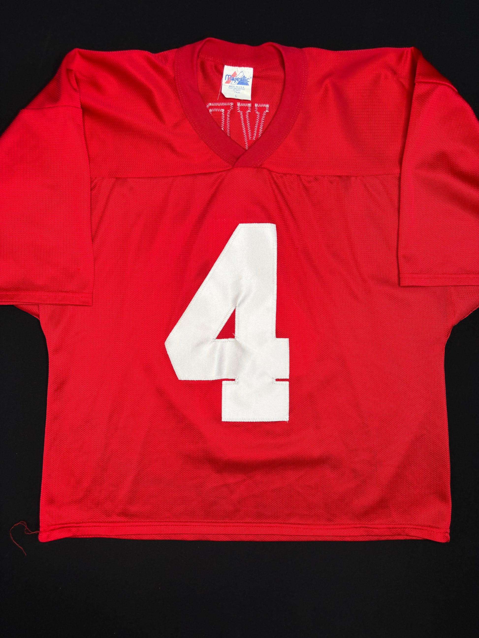 Green Bay Packers Brett Favre Practice Red Majestic Football Jersey Size: Large