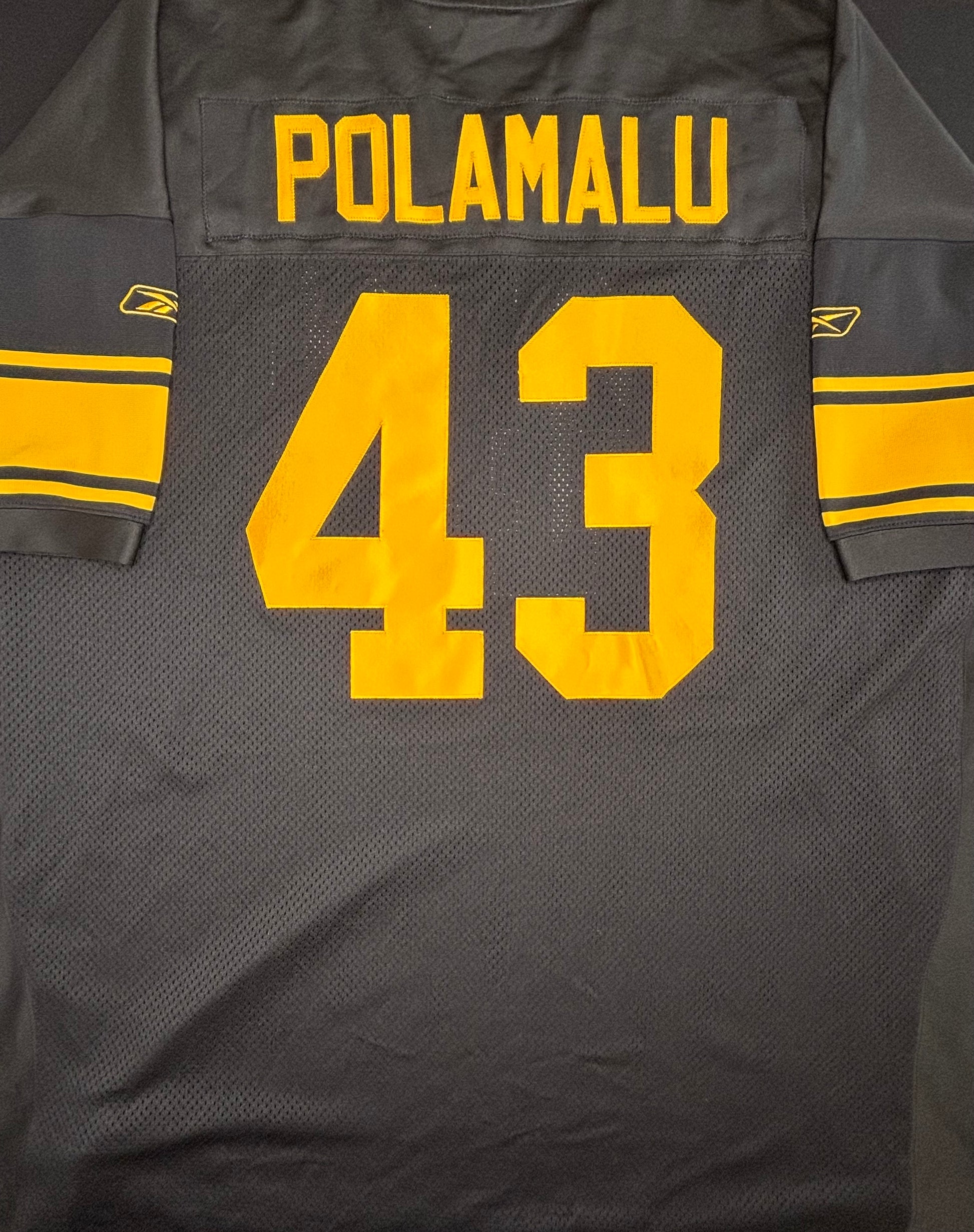 Pittsburgh Steelers Troy Polamalu Authentic Reebok Football Jersey Size: 60