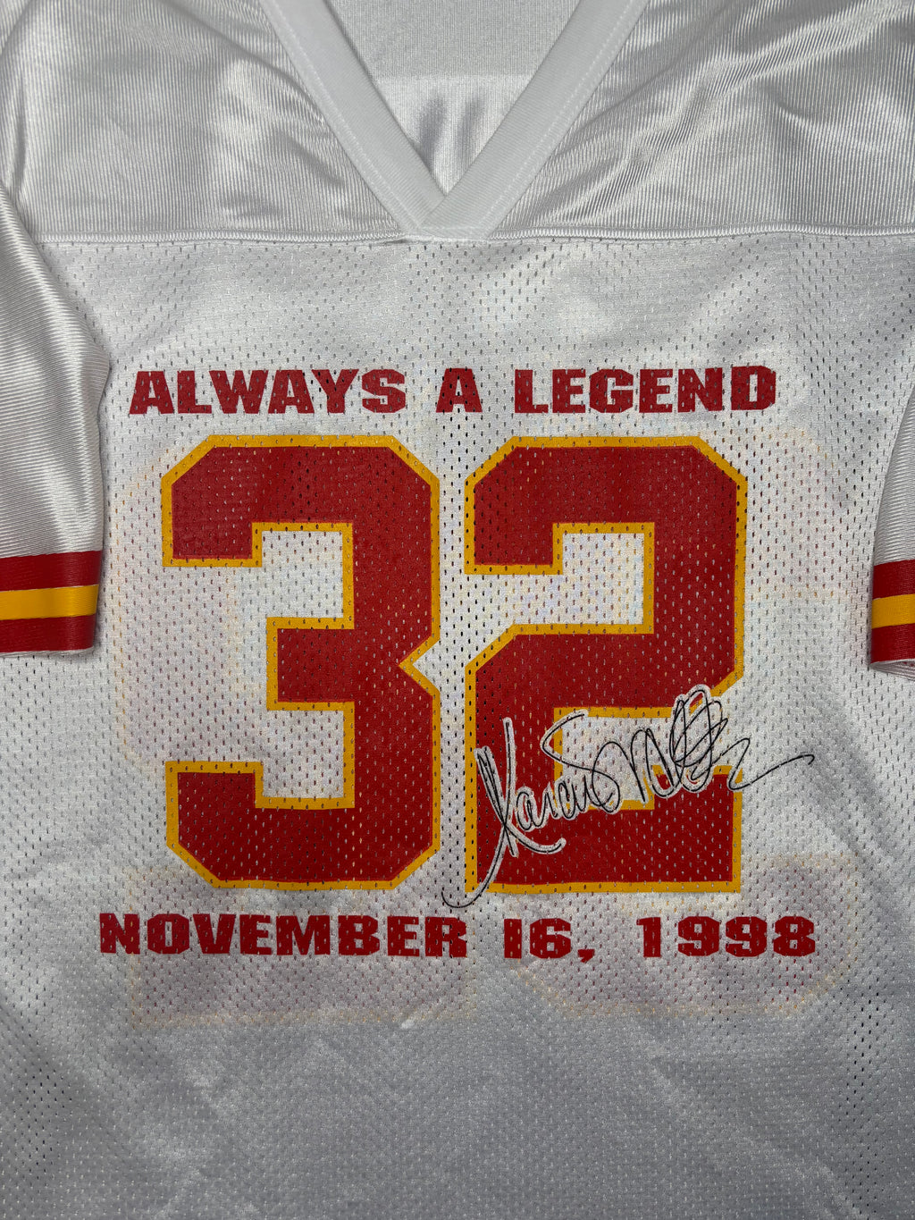 Kansas City Chiefs Marcus Allen Jersey Retirement Commemorative Logo Atheltic Football Jersey Size: XL