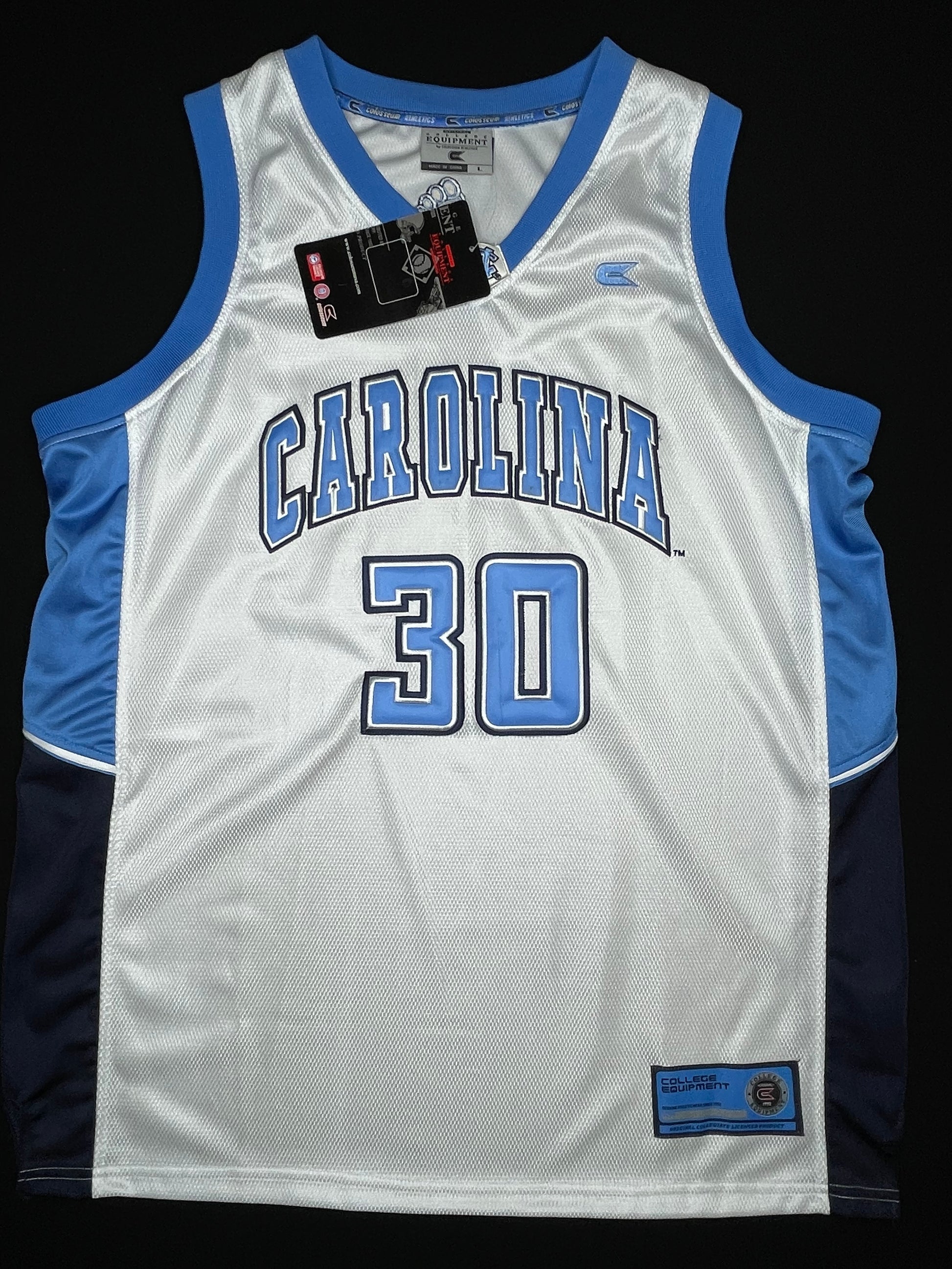 NWT North Carolina Tar Heels Rasheed Wallace Colosseum NCAA Basketball Jersey Size: Large
