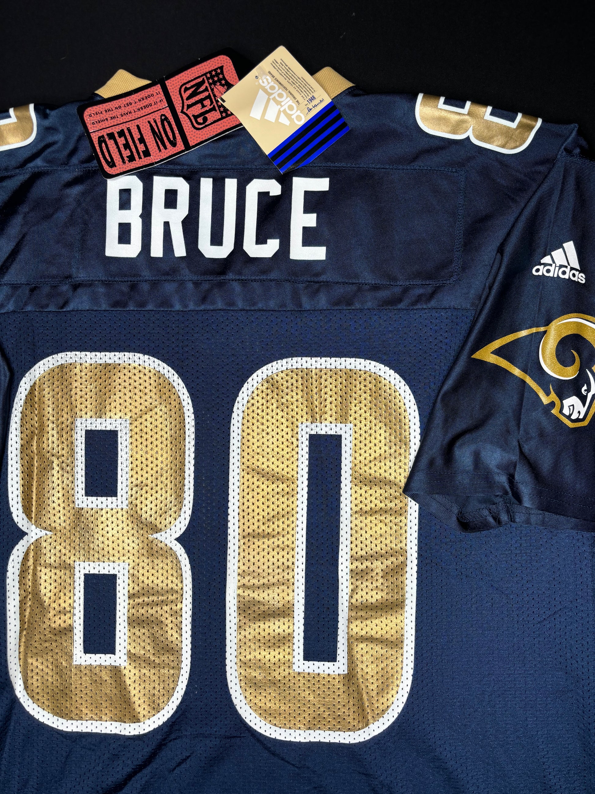 NWT Vintage St. Louis Rams Isaac Bruce Adidas Football Jersey Size: Large