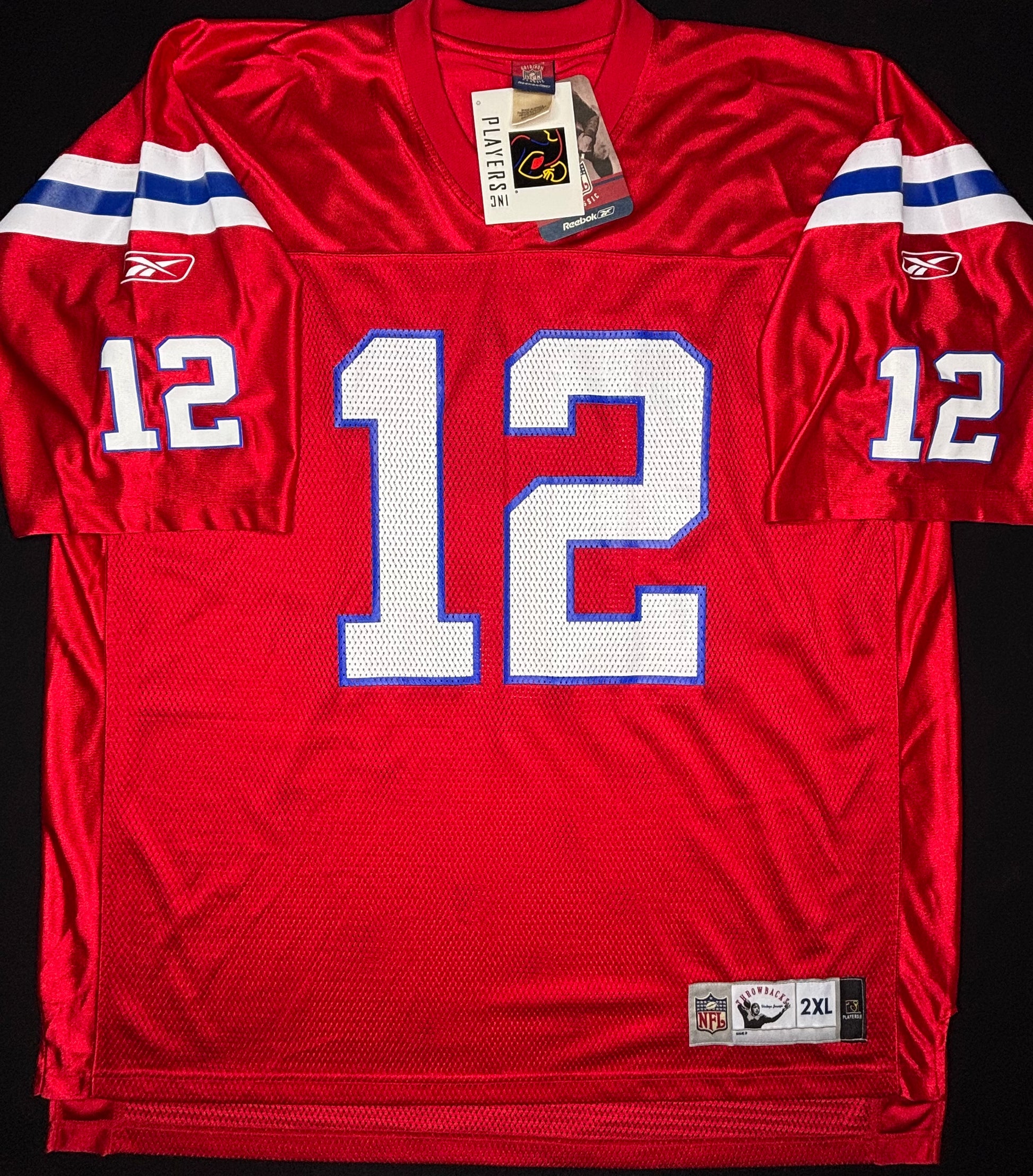 NWT New England Patriots Tom Brady Reebok Throwbacks Football Jersey Size: XXL