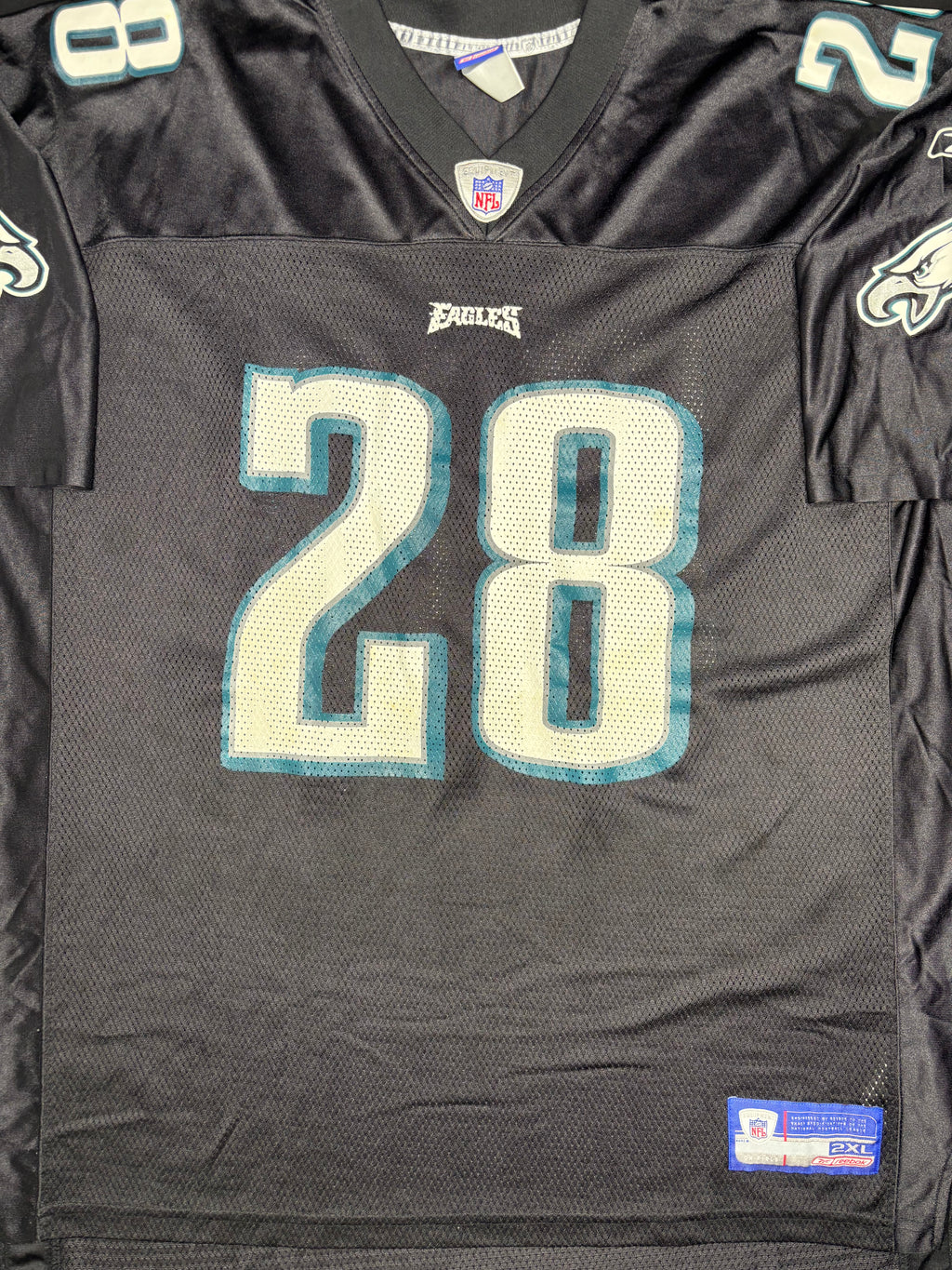 Philadelphia Eagles Correll Buckhalter Alt Black Reebok Football Jersey Size: XXL