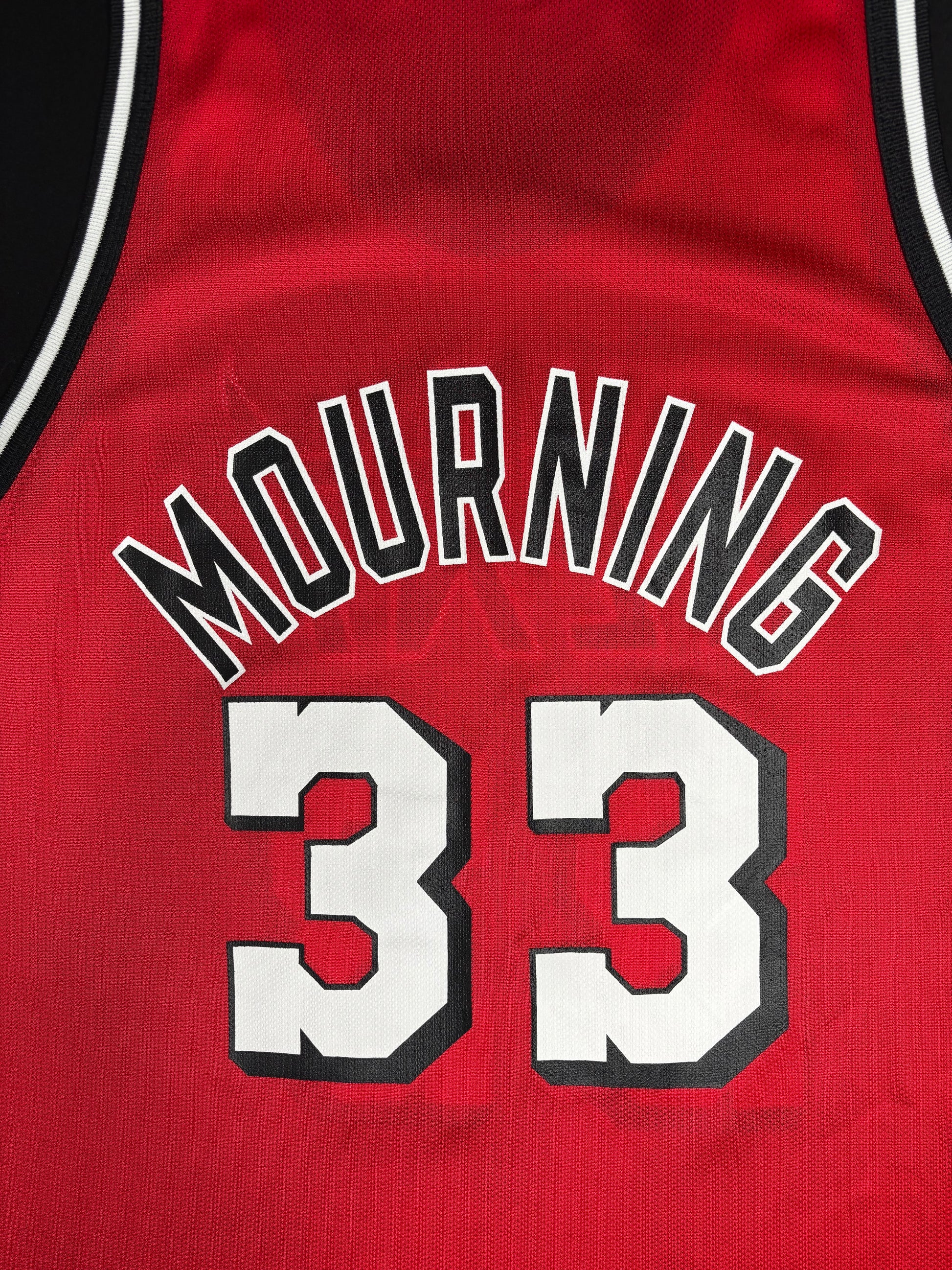 Miami Heat Alonzo Mourning Champion Basketball Jersey Size: 48