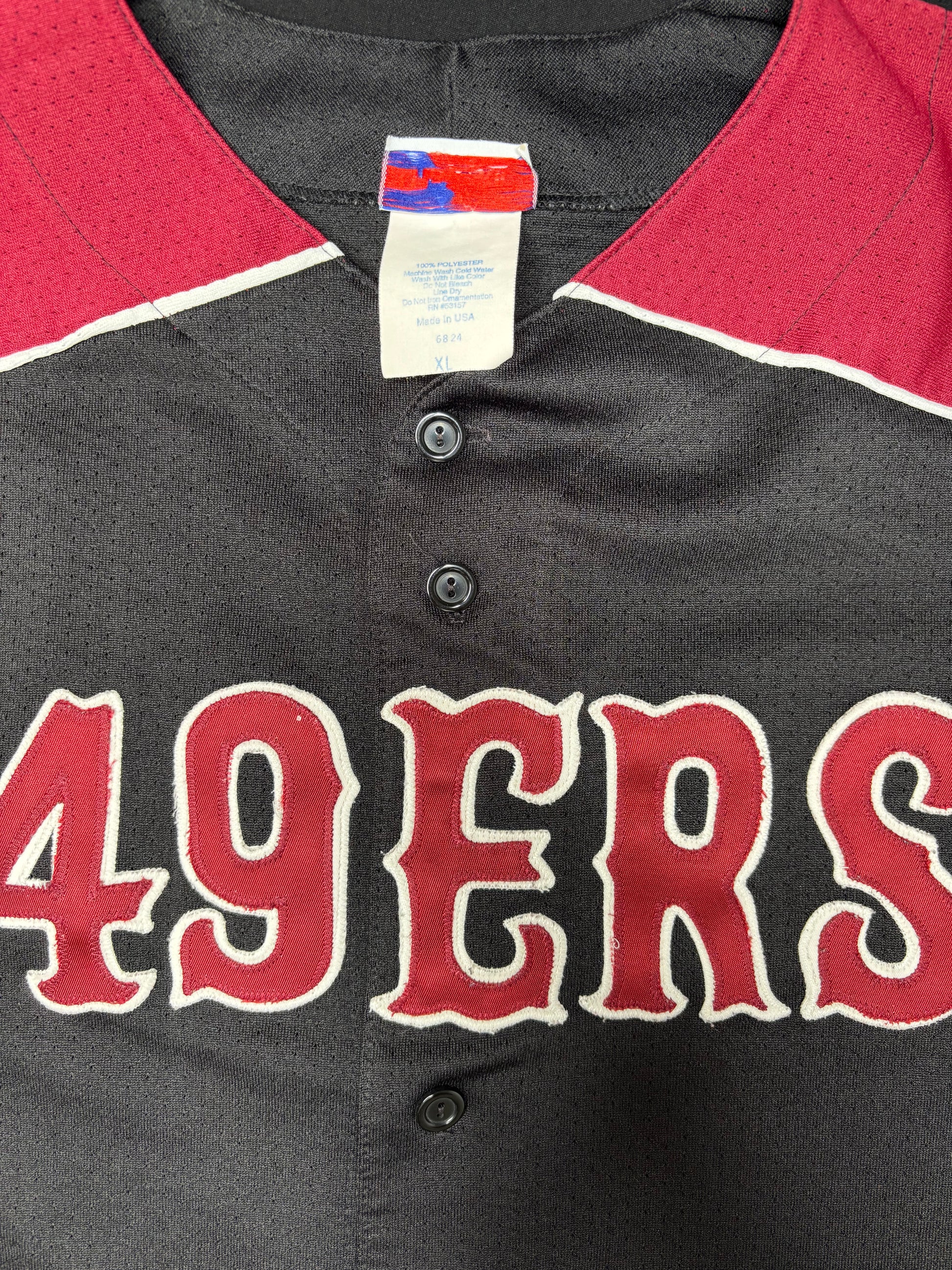 San Francisco 49ers Majestic Baseball Jersey Size: XL