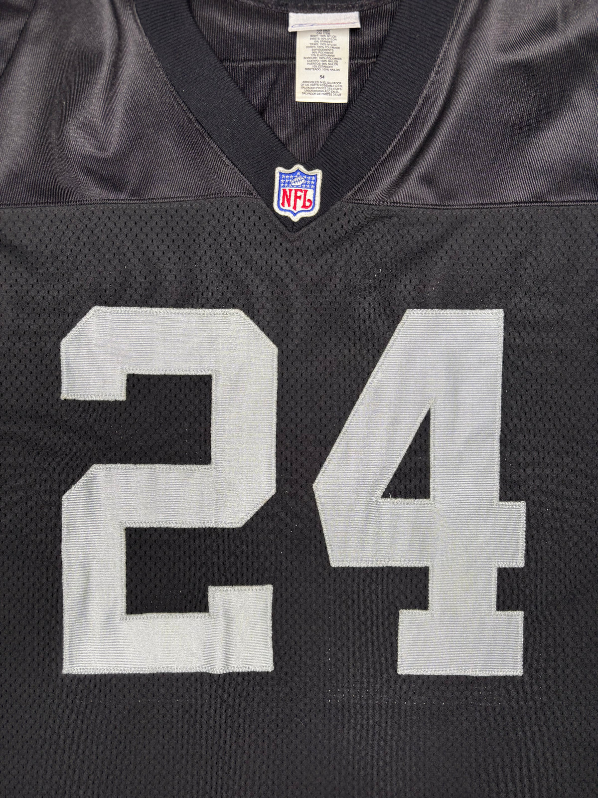 Oakland Raiders Charles Woodson Reebok Helmet Tag Authentic Football Jersey Size: 54
