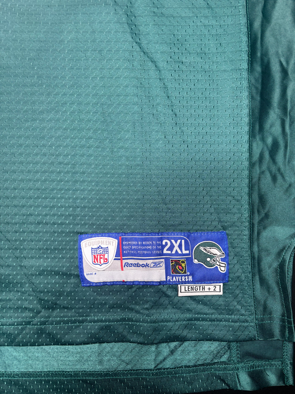 Philadelphia Eagles Brian Westbrook Reebok Helmet Tag Football Jersey Size: XXL