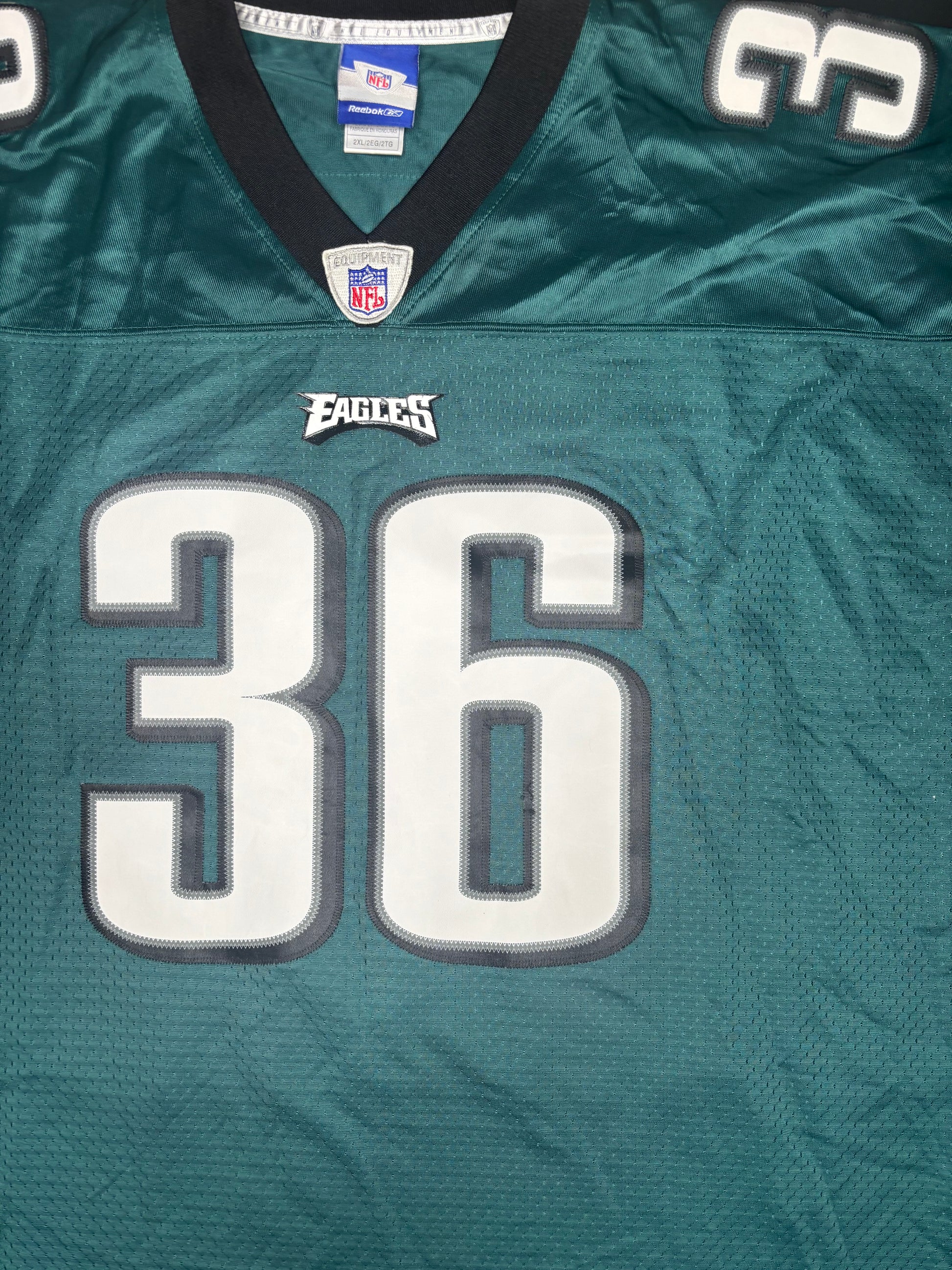 Philadelphia Eagles Brian Westbrook Reebok Helmet Tag Football Jersey Size: XXL