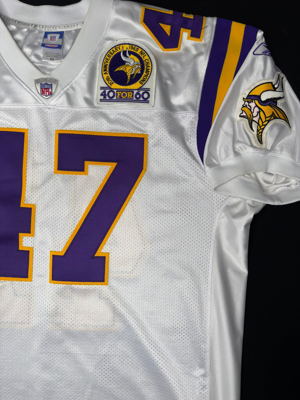 Minnesota Vikings Joey Browner Authentic Reebok Football Jersey w/ 40 for 60 patch Size: 54