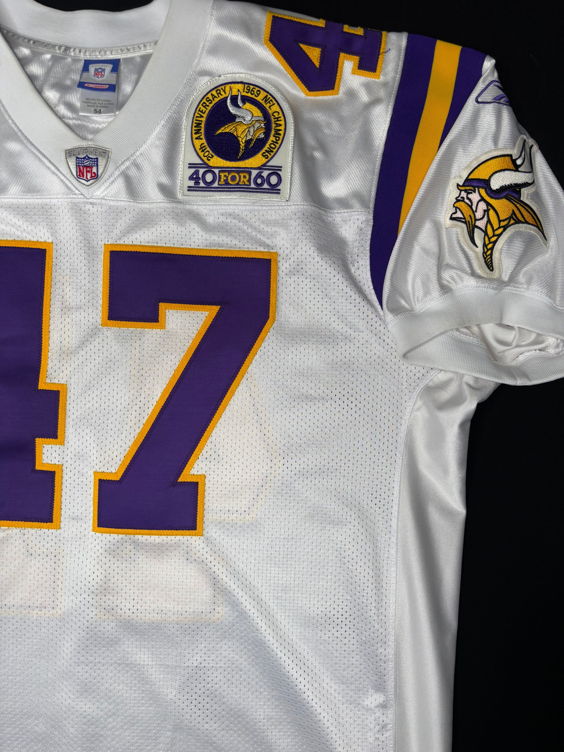 Minnesota Vikings Joey Browner Authentic Reebok Football Jersey w/ 40 for 60 patch Size: 54