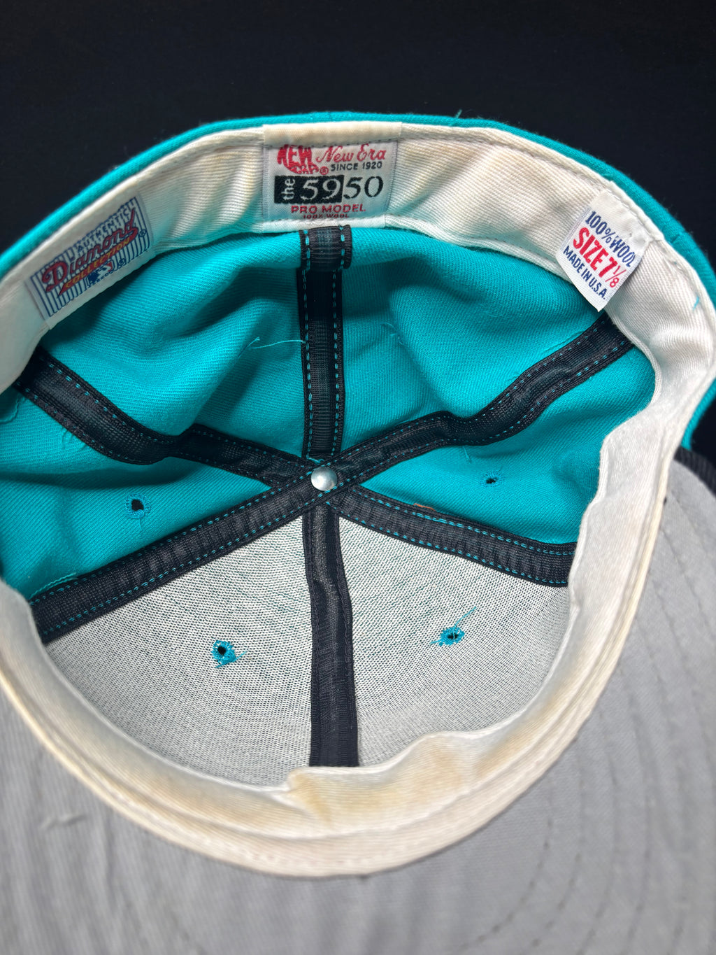 Vintage Florida Marlins New Era 59Fifty Wool 7 1/8 Fitted Hat