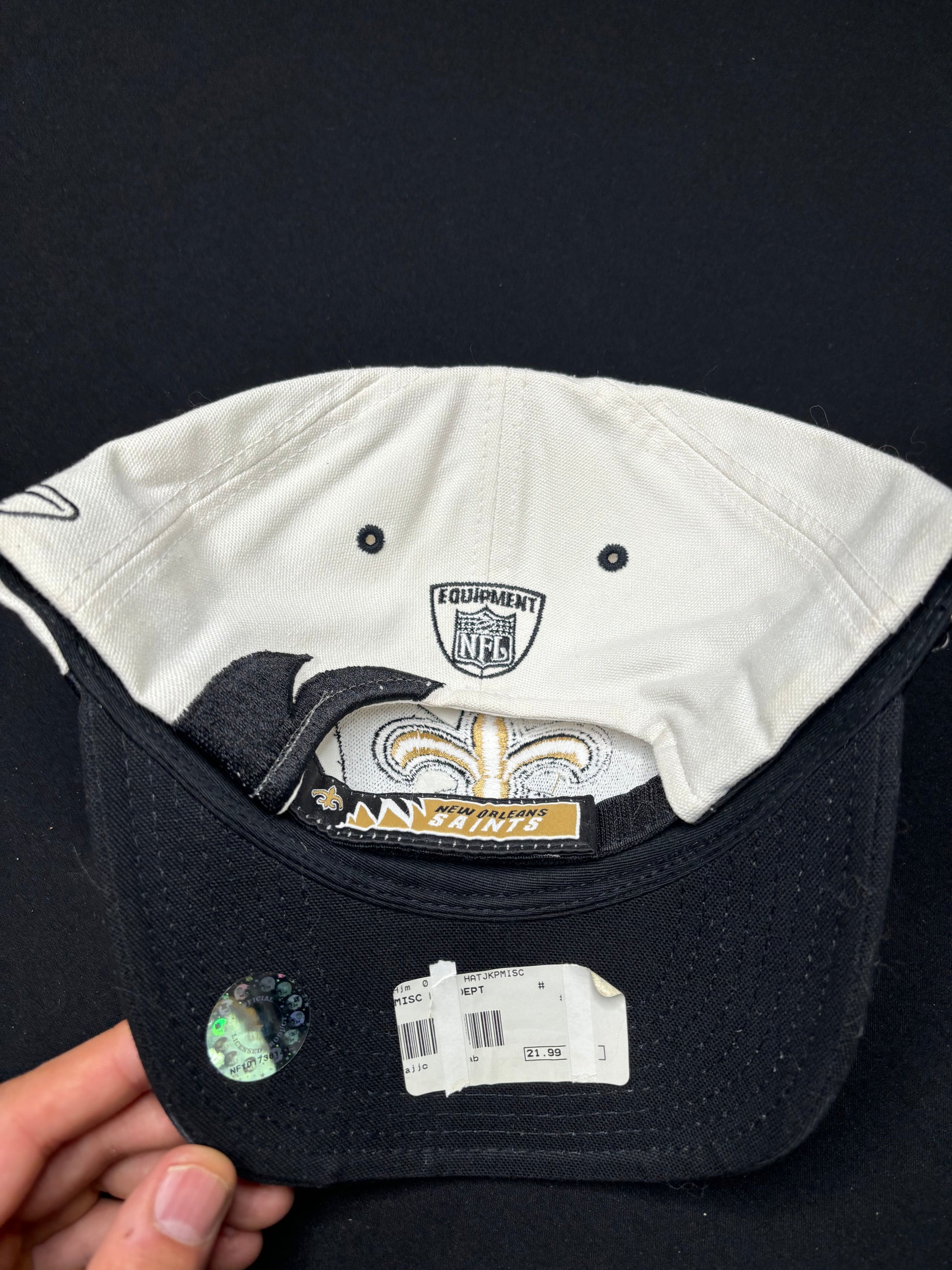 NWT Vintage New Orleans Saints Reebok SharkTooth Strapback Hat