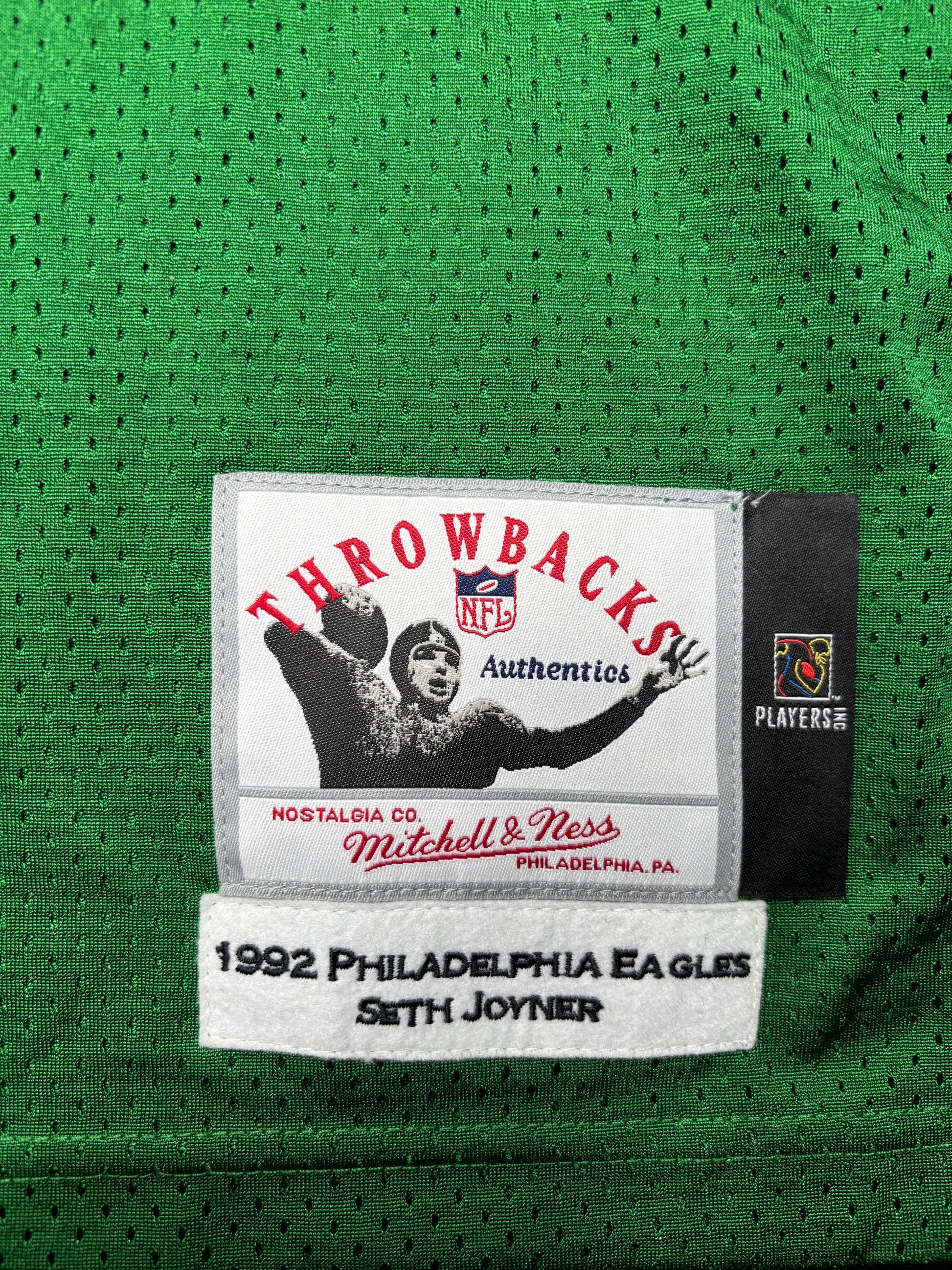 Philadelphia Eagles Seth Joyner w/JB99 patch Mitchell and Ness Authentic Football Jersey Size: 4XL