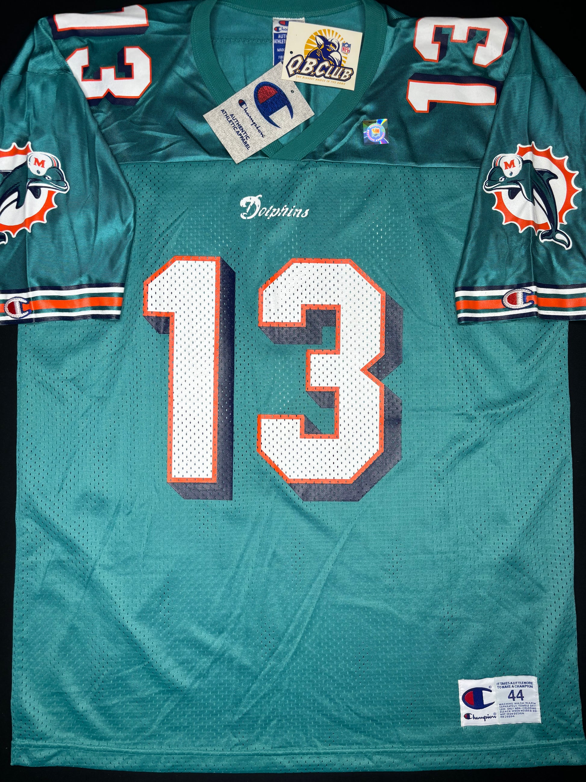 NWT Vintage Miami Dolphins Dan Marino Champion Football Jersey Size: 44