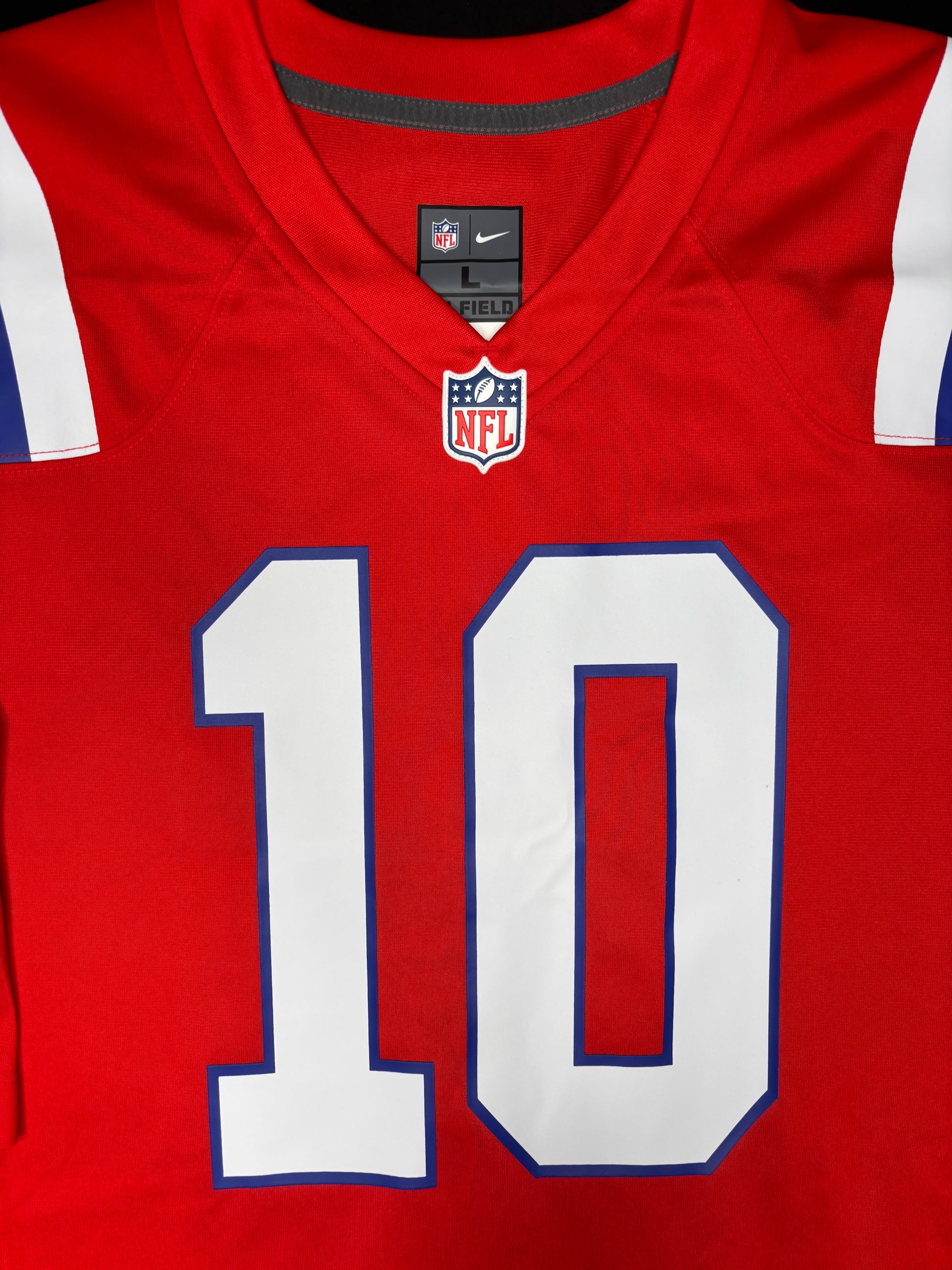 NWT New England Patriots Mac Jones Nike Alternate Game Football Jersey Size: Large