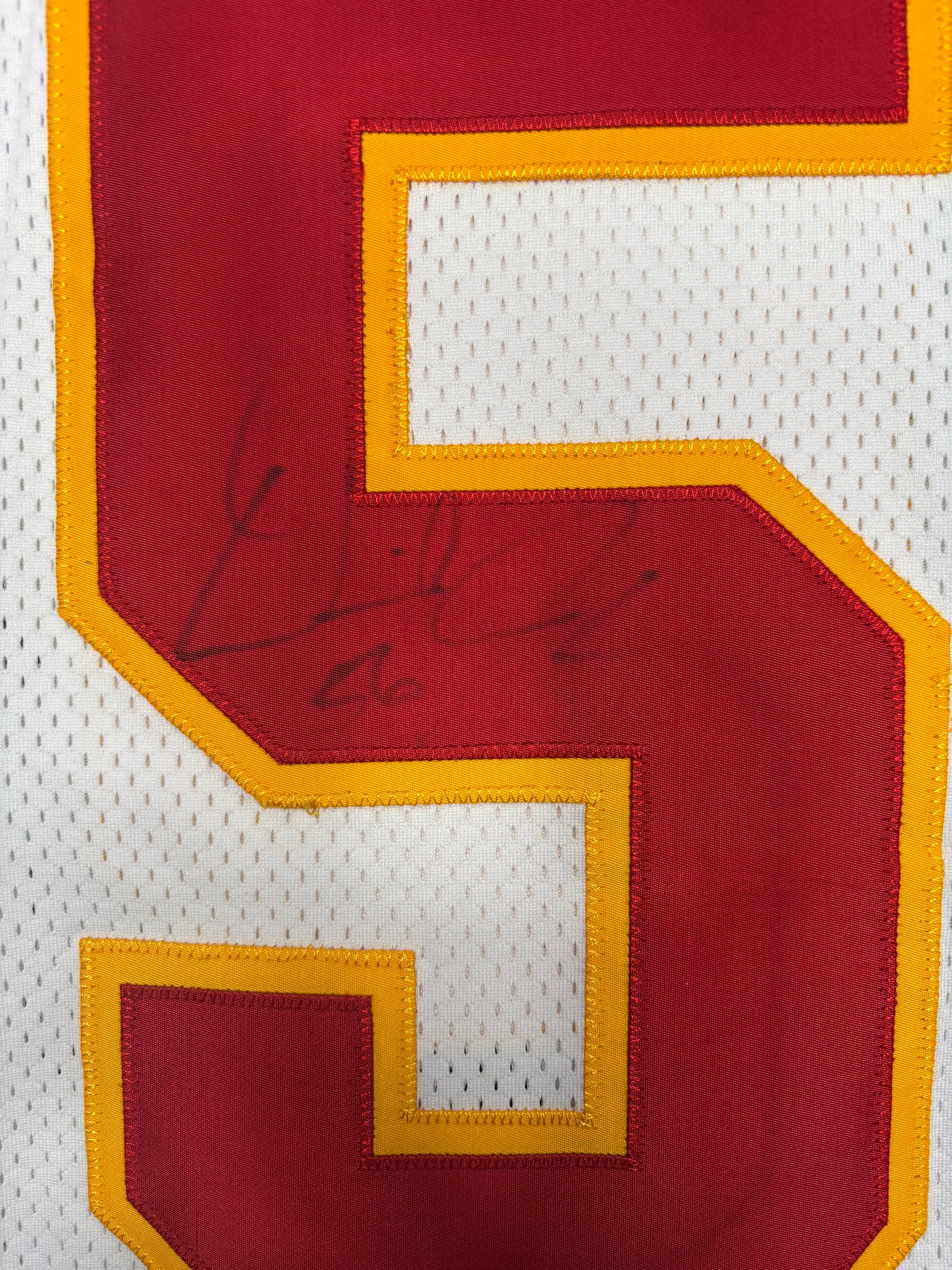 Kansas City Chiefs Derrick Johnson Autographed Reebok Pro Line Authentic W/ 50 Year Anniversary Patch Football Jersey Size: 48