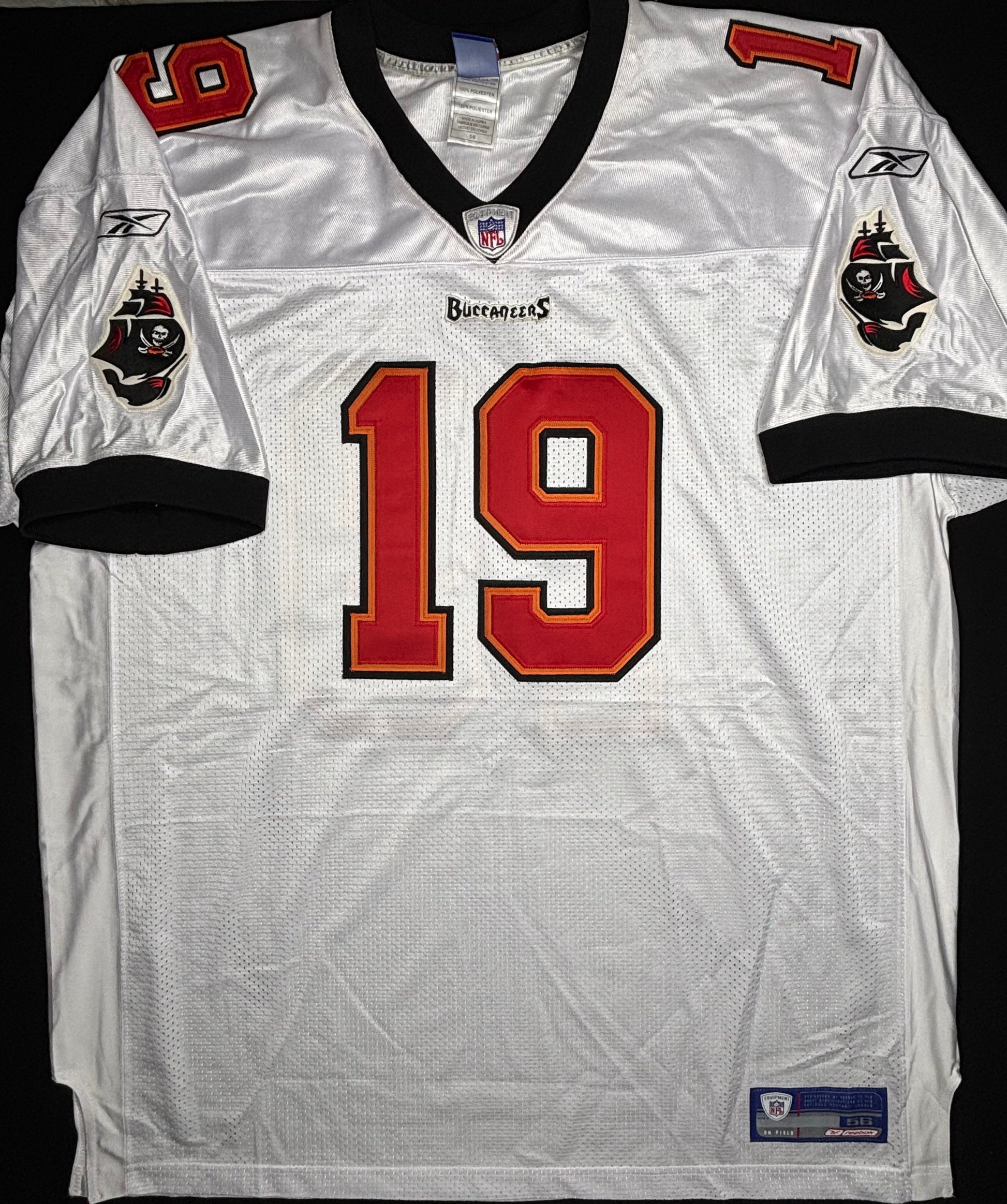 Tampa Bay Buccaneers Keyshawn Johnson Authentic Reebok Football Jersey Size: 56