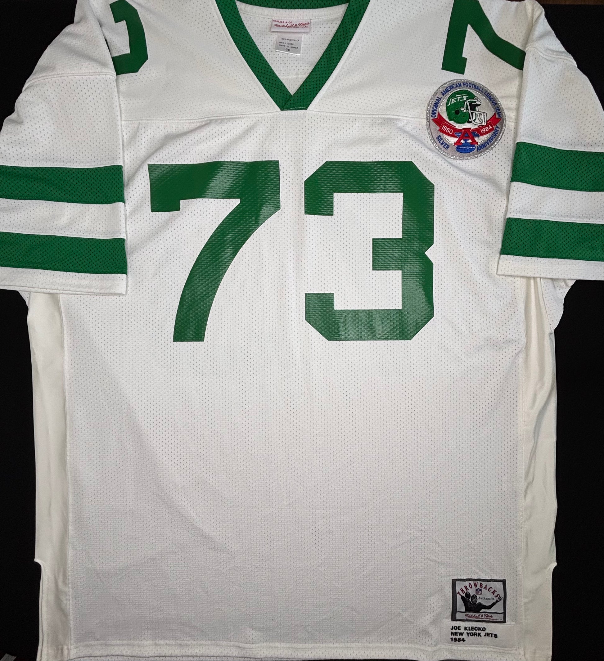 New York Jets Joe Klecko 84’ Mitchell & Ness Authentic Football Jersey Size: 60