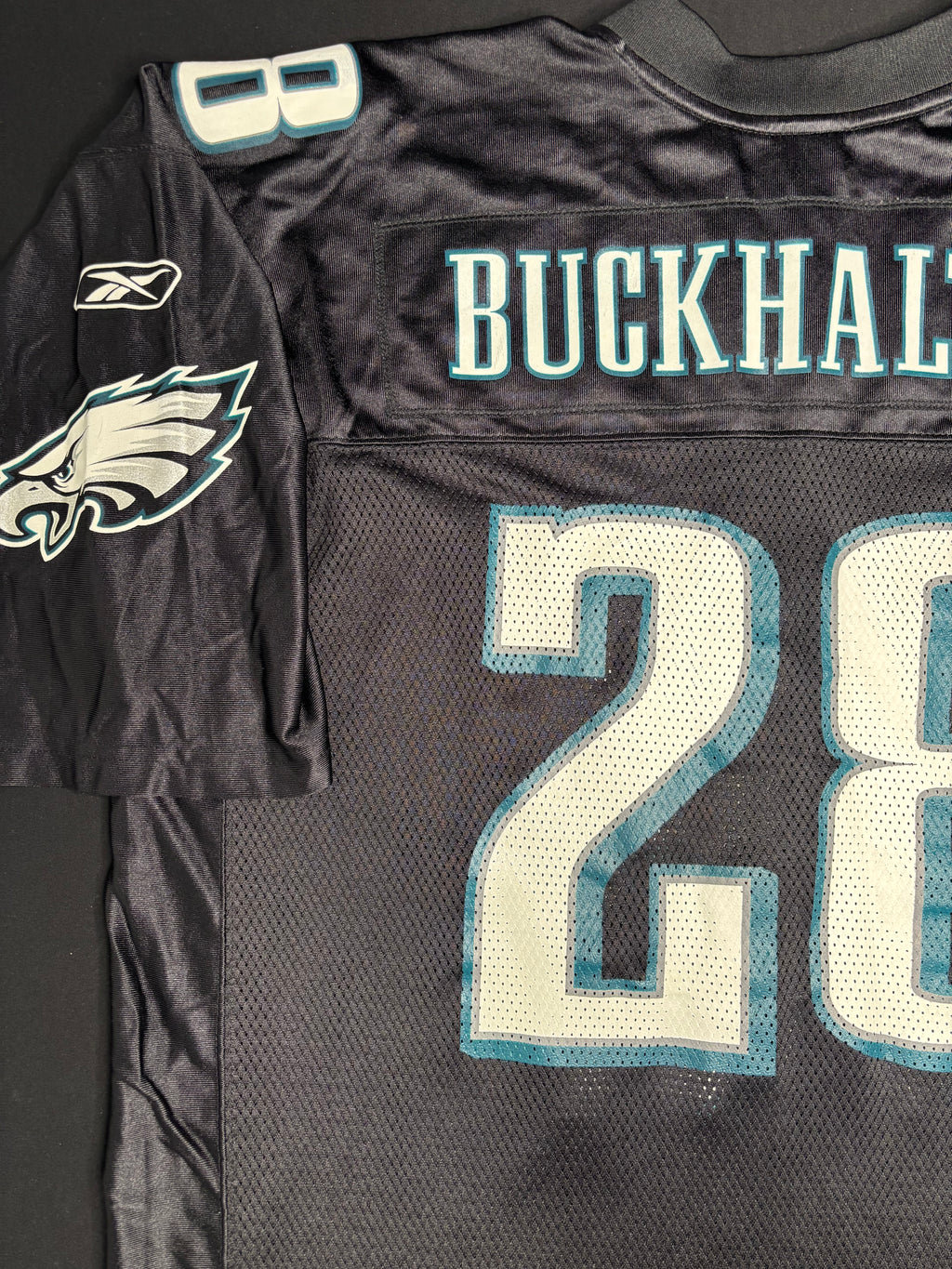 Philadelphia Eagles Correll Buckhalter Alt Black Reebok Football Jersey Size: XXL