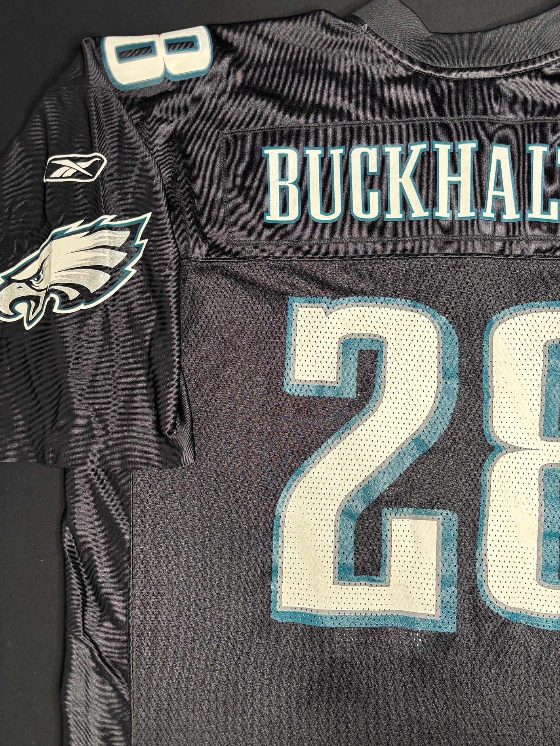 Philadelphia Eagles Correll Buckhalter Alt Black Reebok Football Jersey Size: XXL